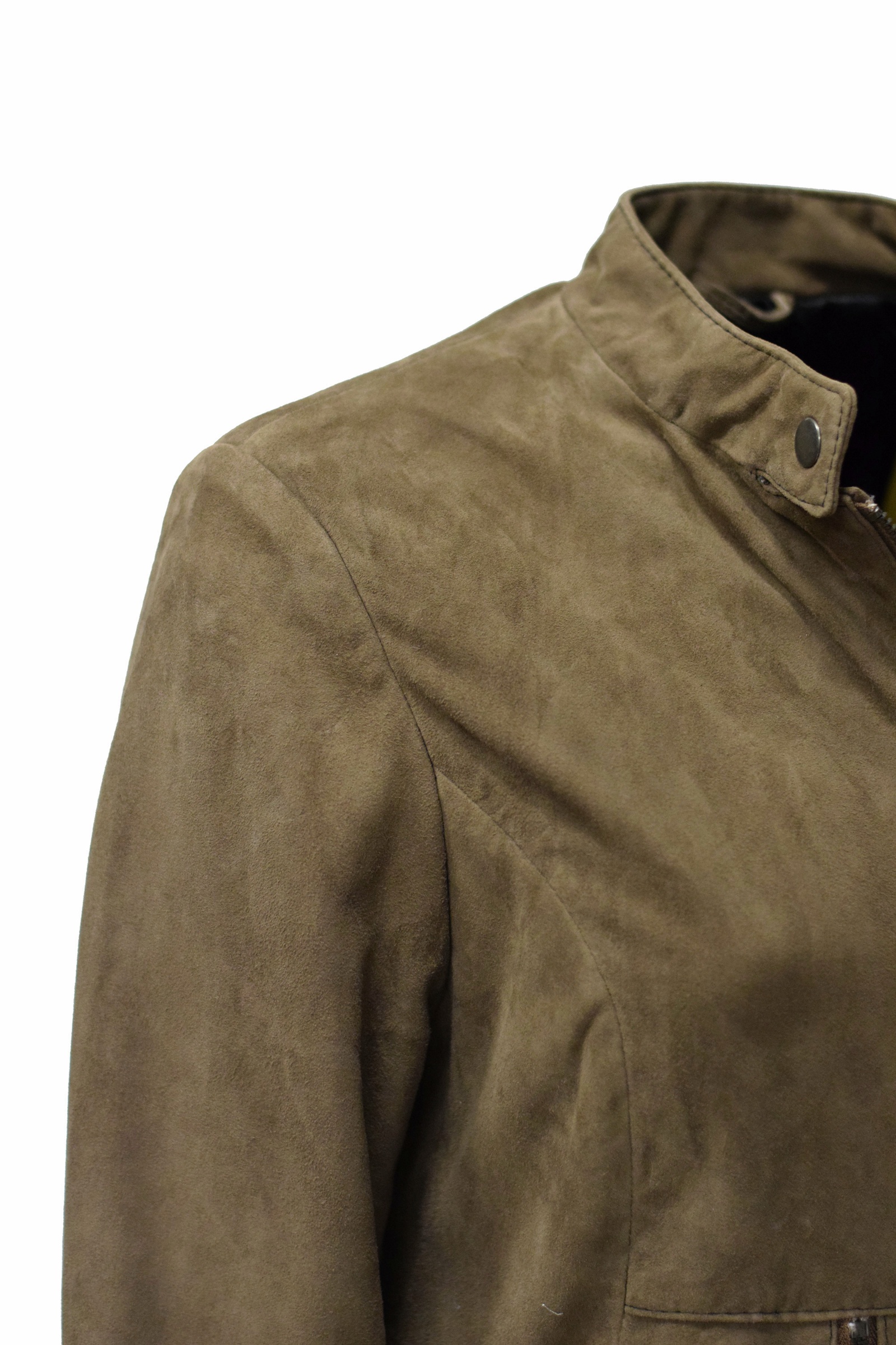 Damen Lederjacke Ziegenvelour Sofia in fine Schlamm