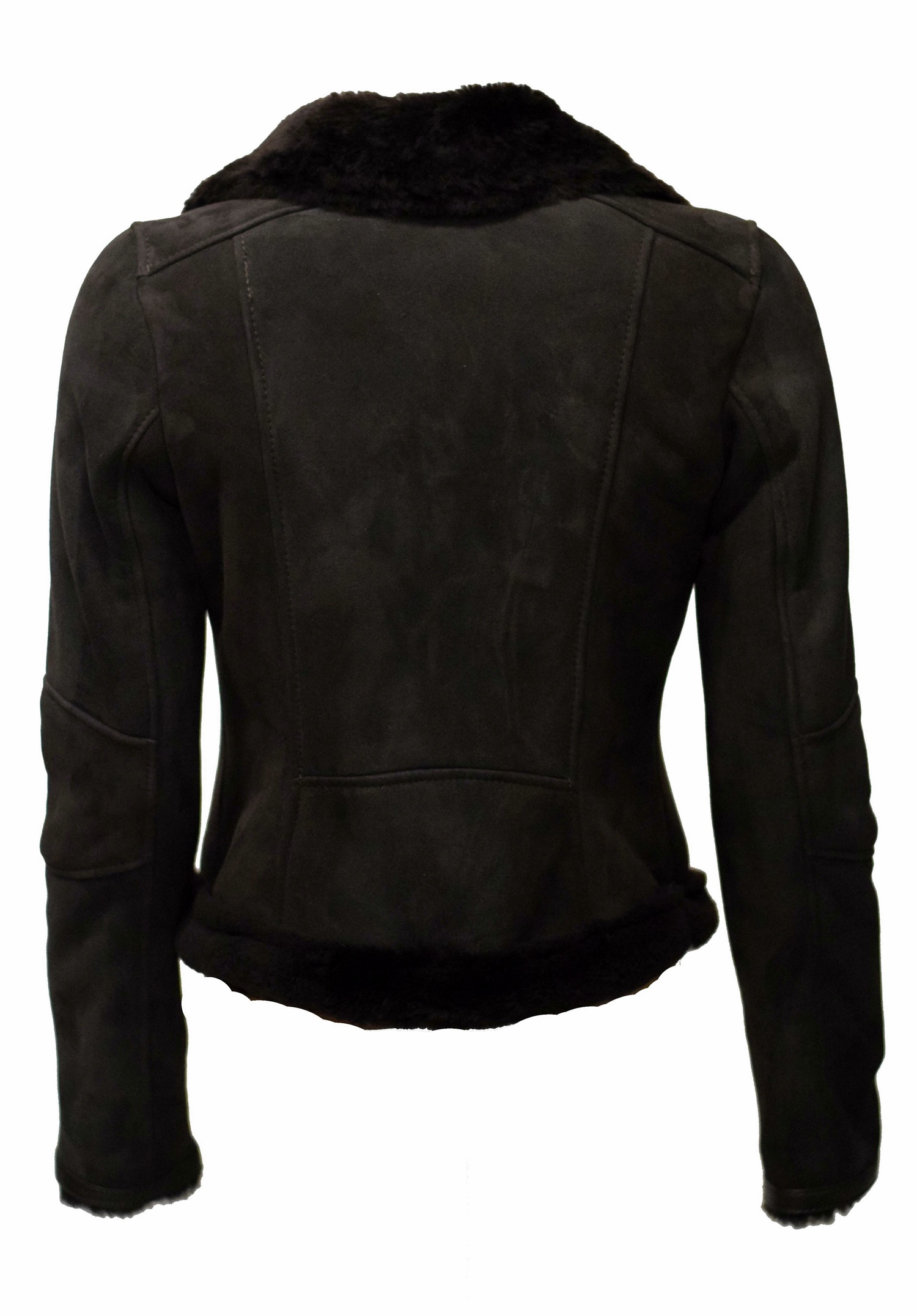 Damen Lammfelljacke Elsa in Schwarz