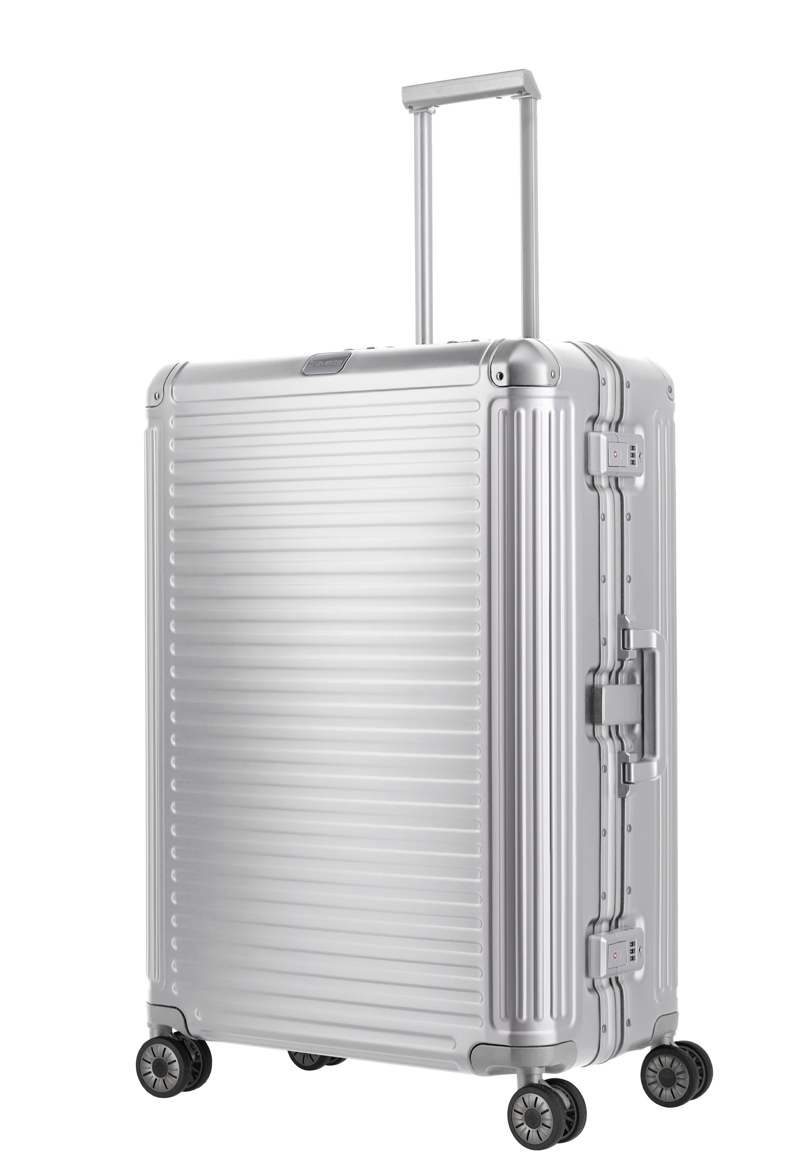 *Travelite Aluminium Trolley Next L 77 cm mit 4 Rollen Silber