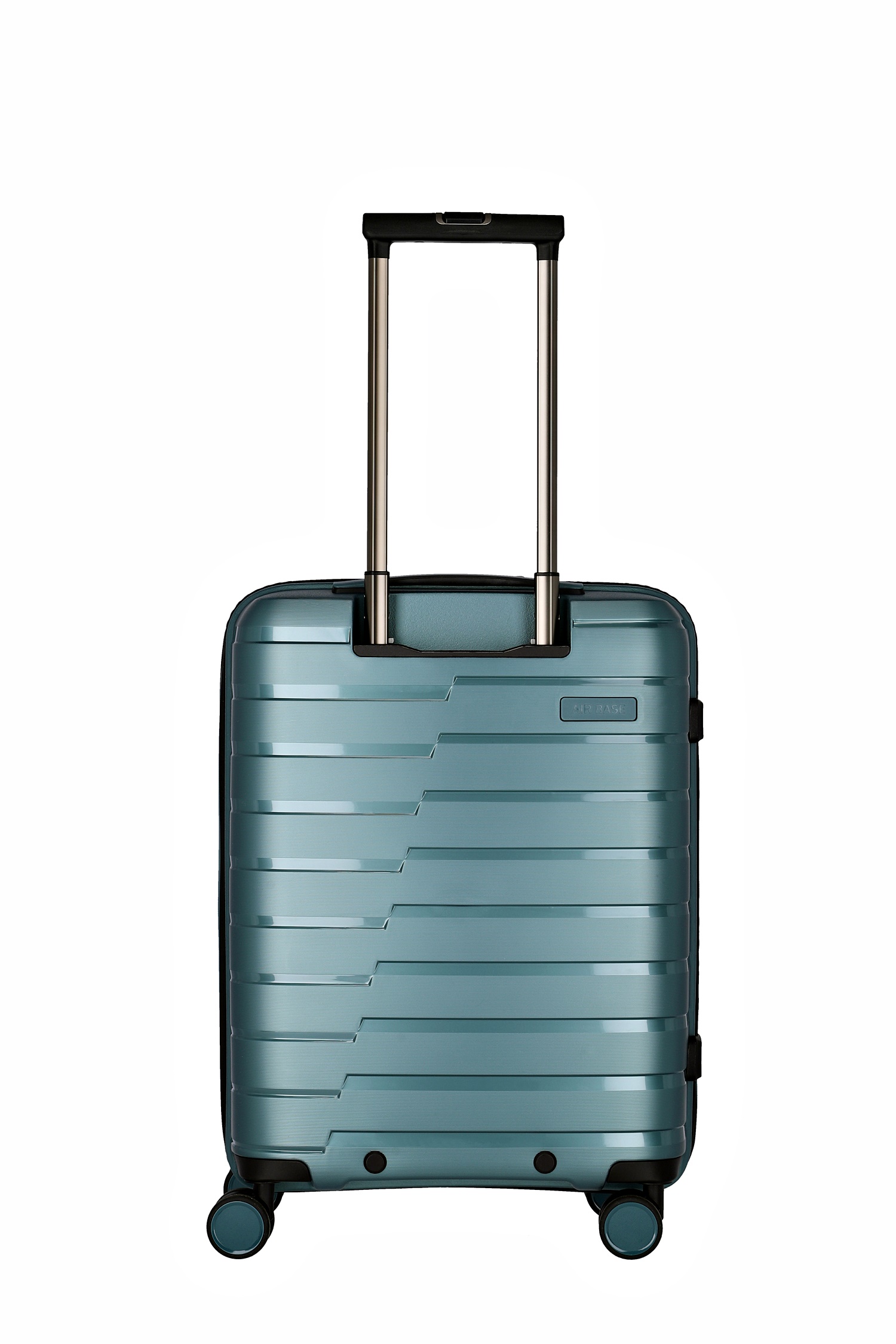Travelite Koffer Air Base Vortasche 4 Rollen Trolley 55 cm S+ Eisblau