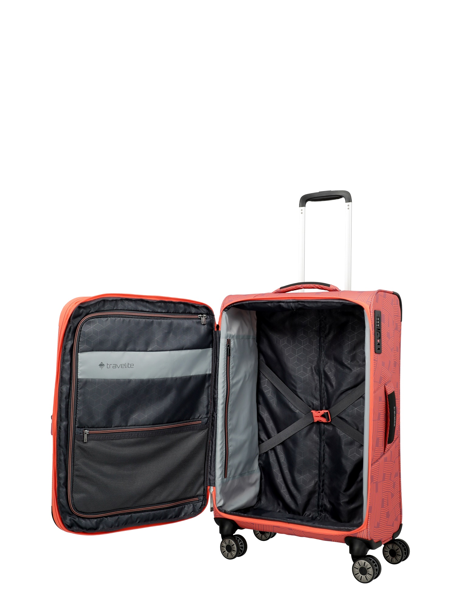 Travelite Trolley SKAII M 67 cm mit 4 Rollen Peach Edition