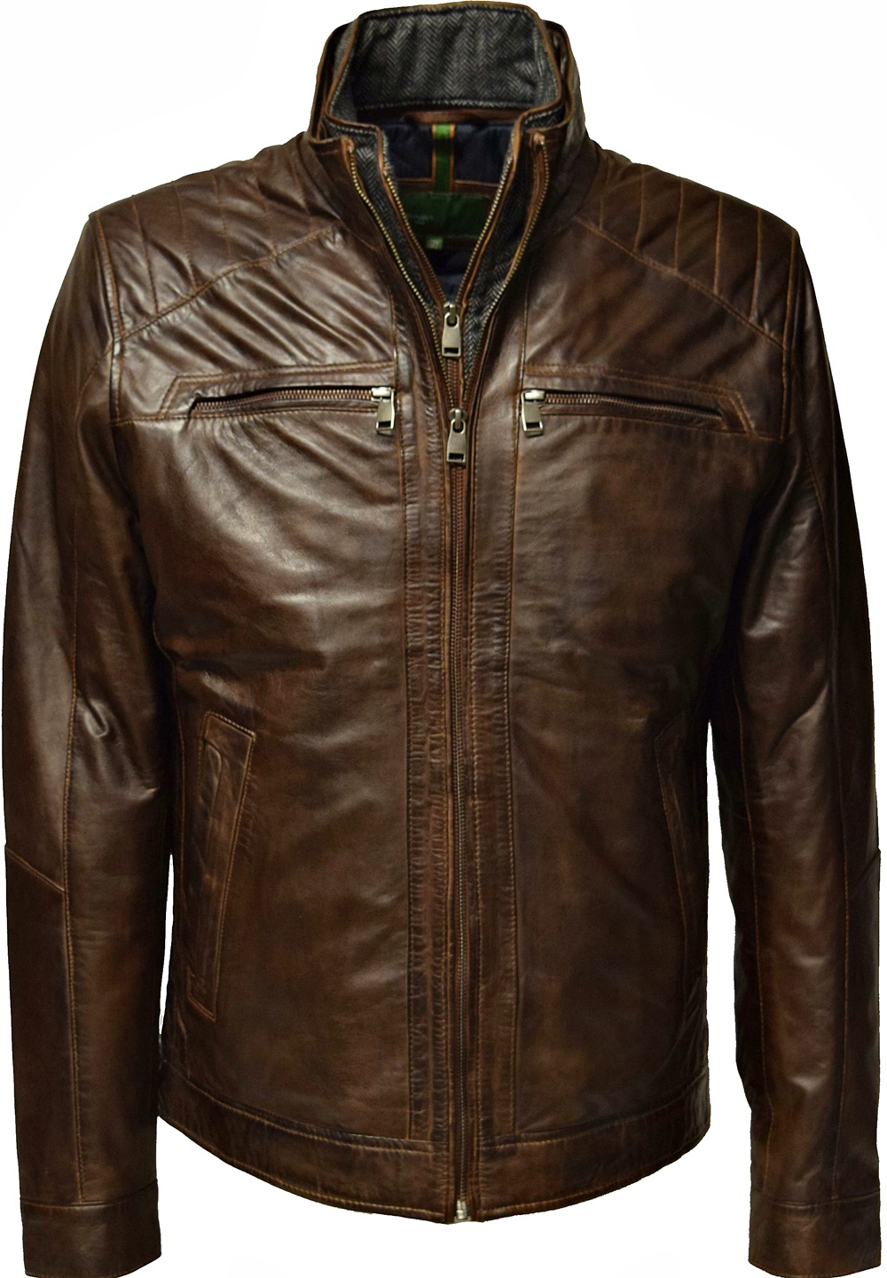 Herren Lederjacke Smart in Copperbraun