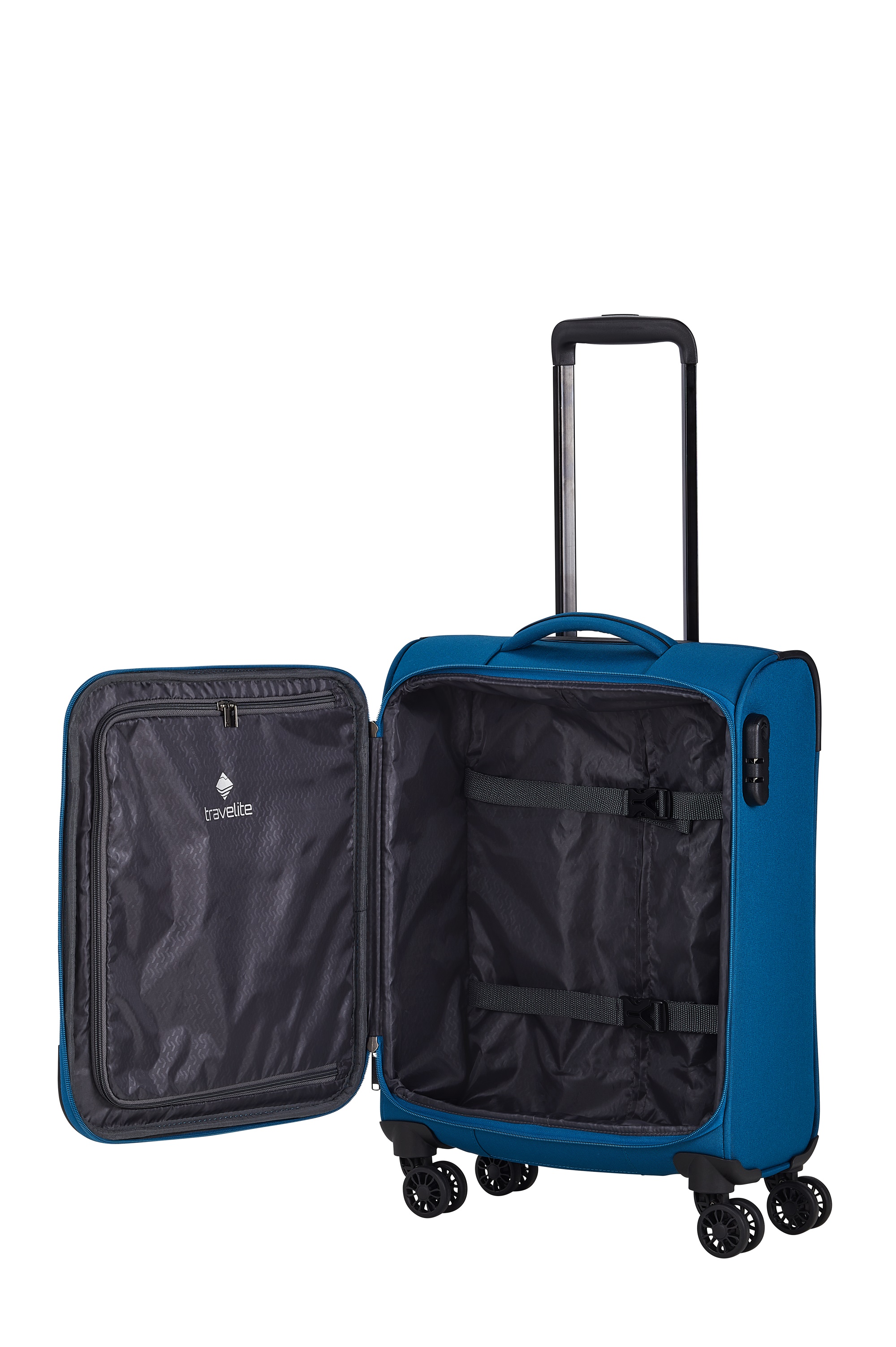 Travelite Trolley Chios S 55 cm mit 4 Rollen Petrol