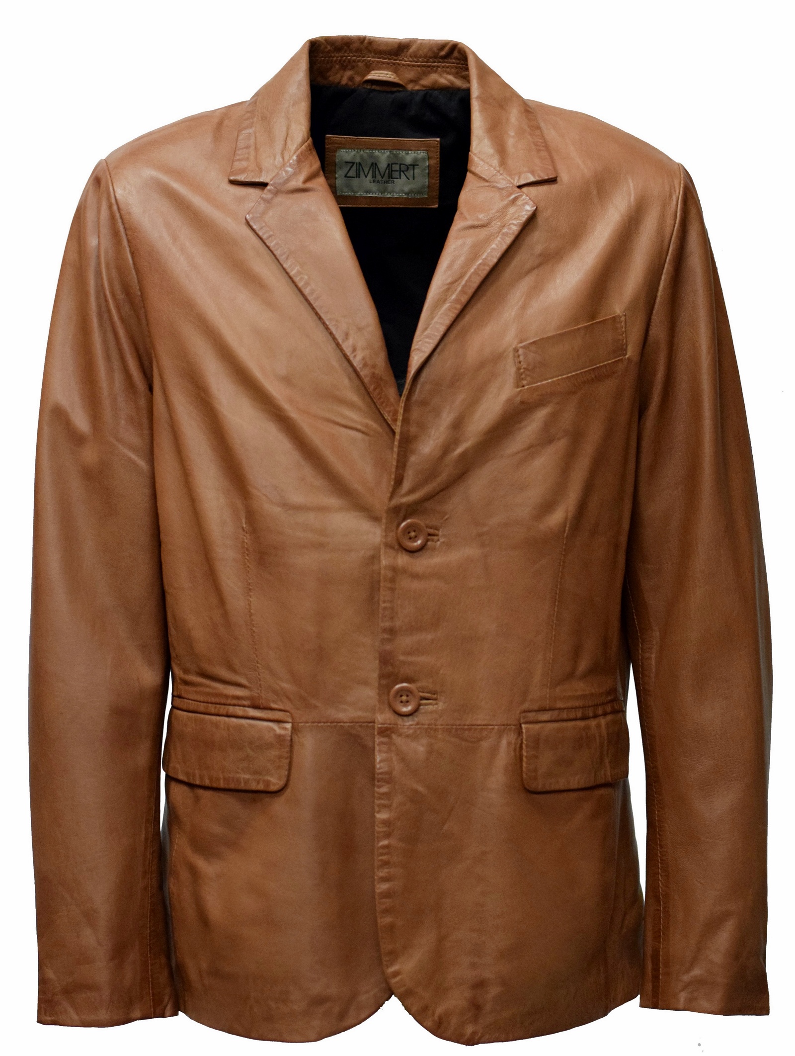 Herren Ledersakko Boris in washed Cognac
