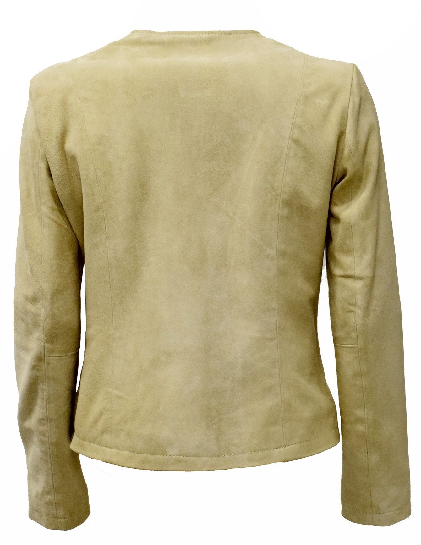Damen Lederjacke Minni in Cremebeige