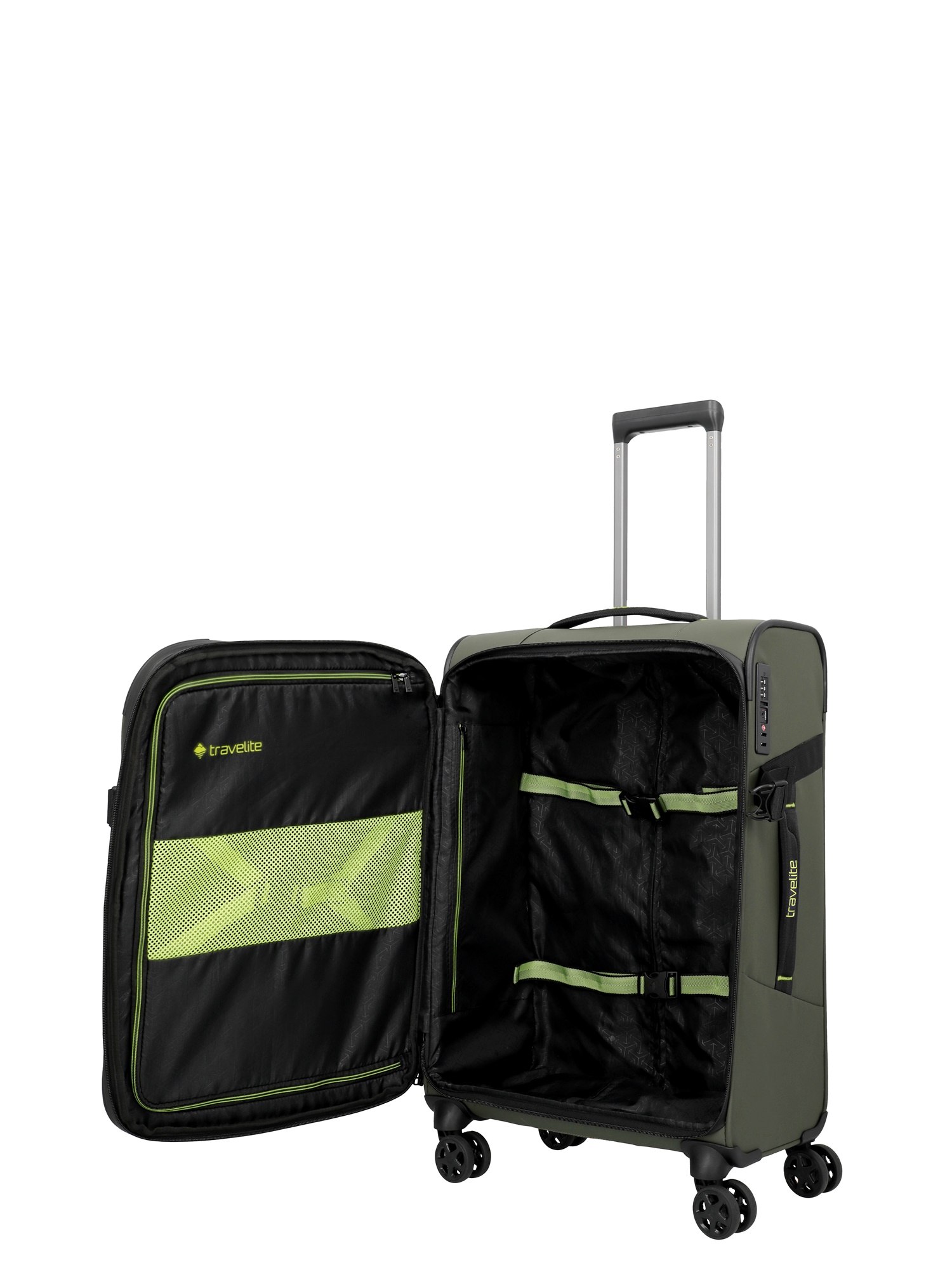 Travelite Trolley Briize M 67 cm 4 Rollen Khaki