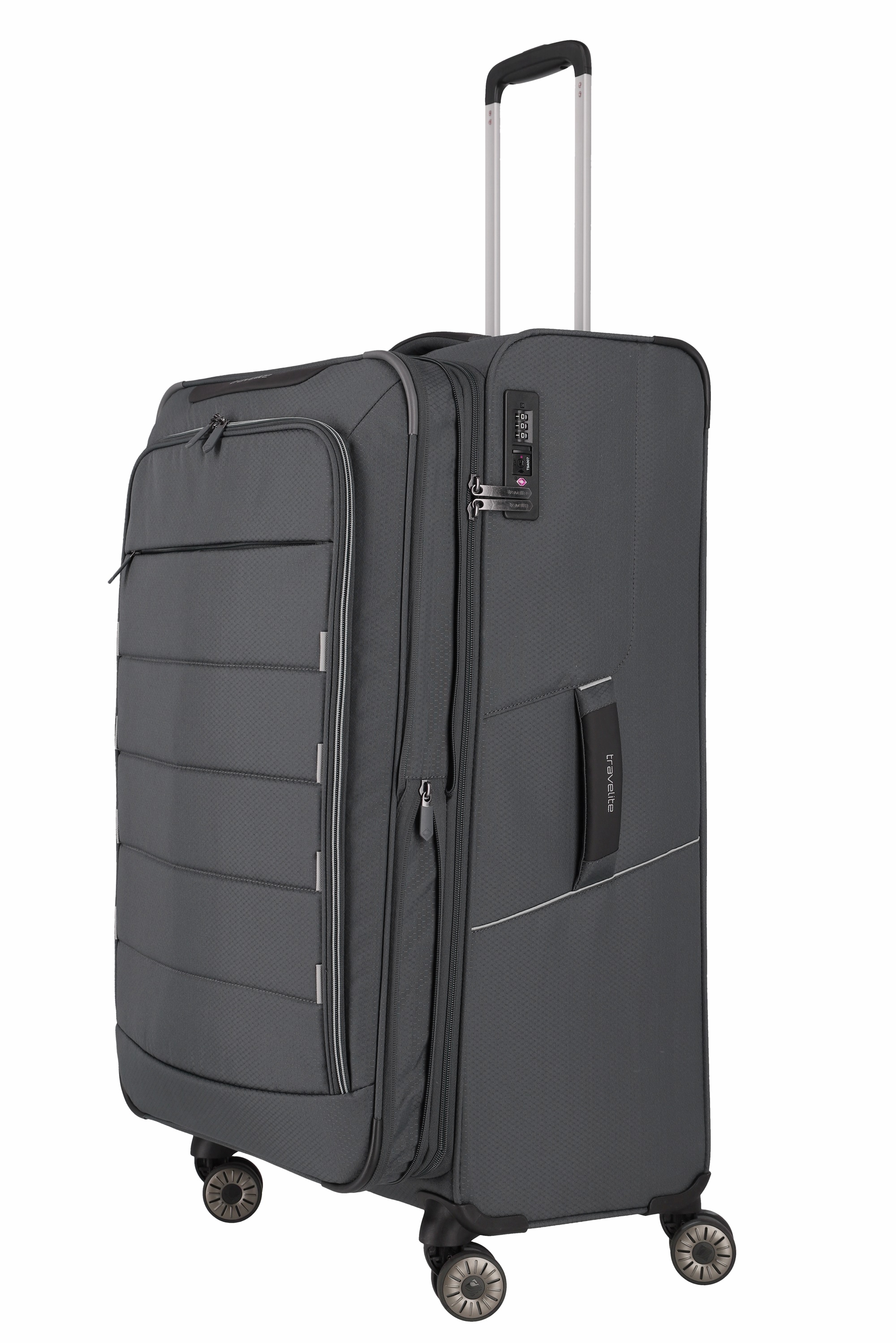 Travelite Trolley SKAII L 78 cm mit 4 Rollen Gipfelgrau