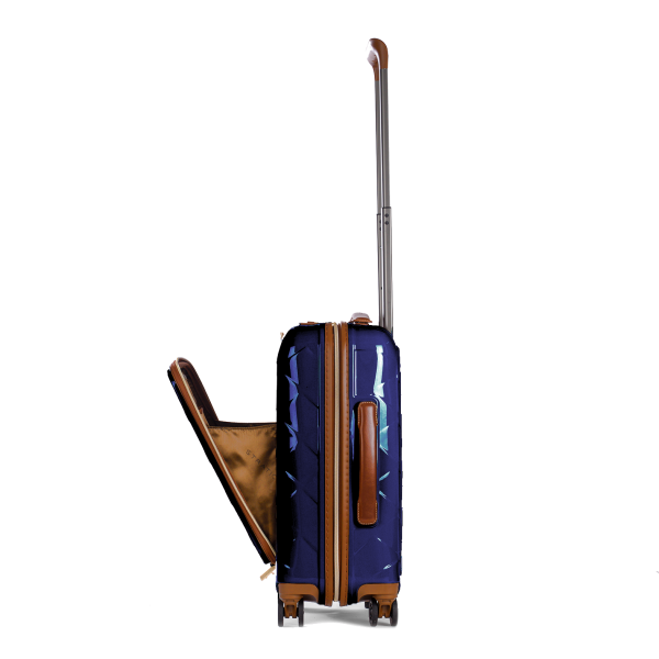 Stratic Koffer Leather & More 4 Rollen S mit Vortasche Blue