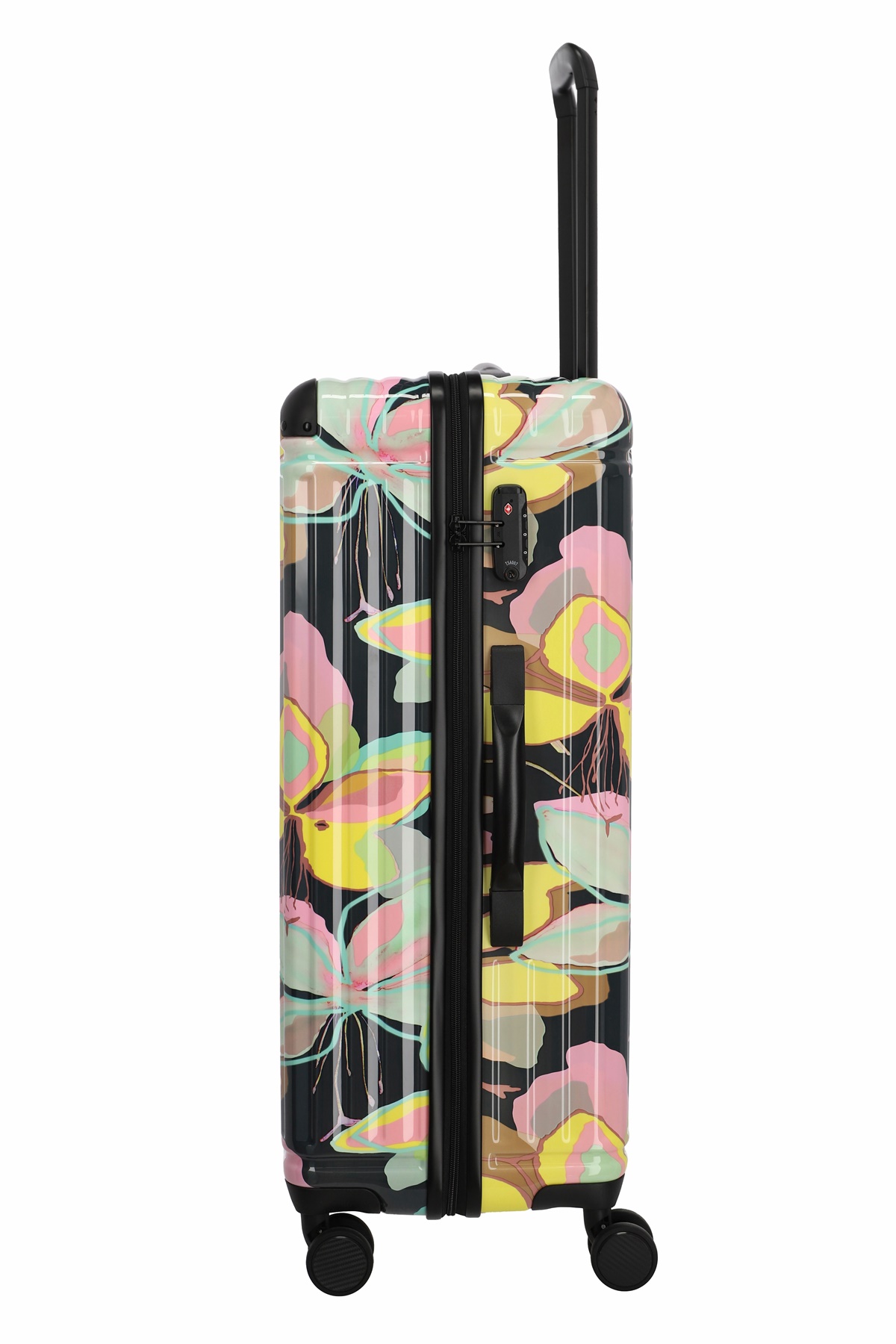 Travelite Trolley Cruise L 77 cm mit 4 Rollen Gelbe Orchidee