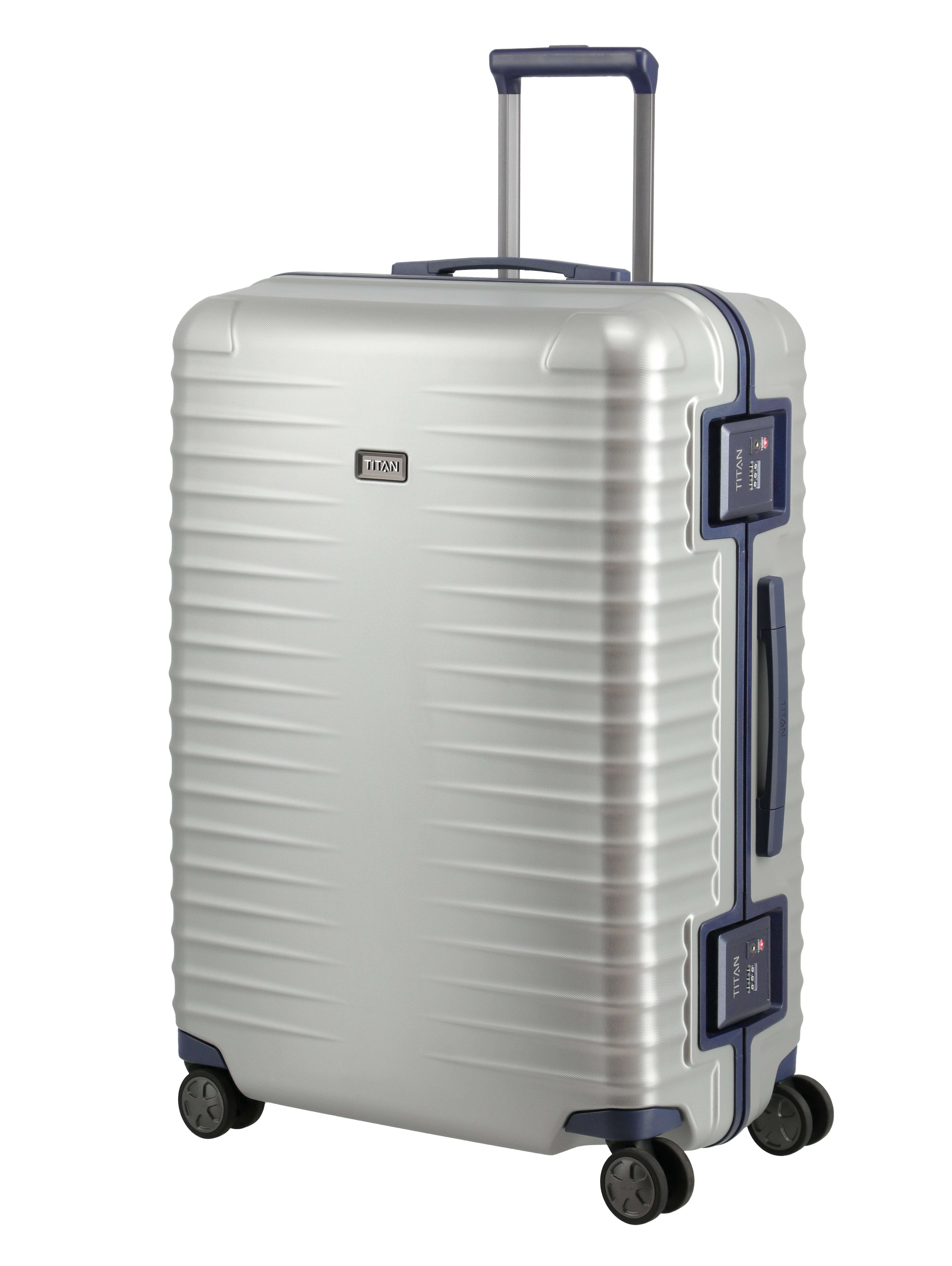 TITAN Trolley LITRON FRAME L 75 mit 4 Rollen Silber