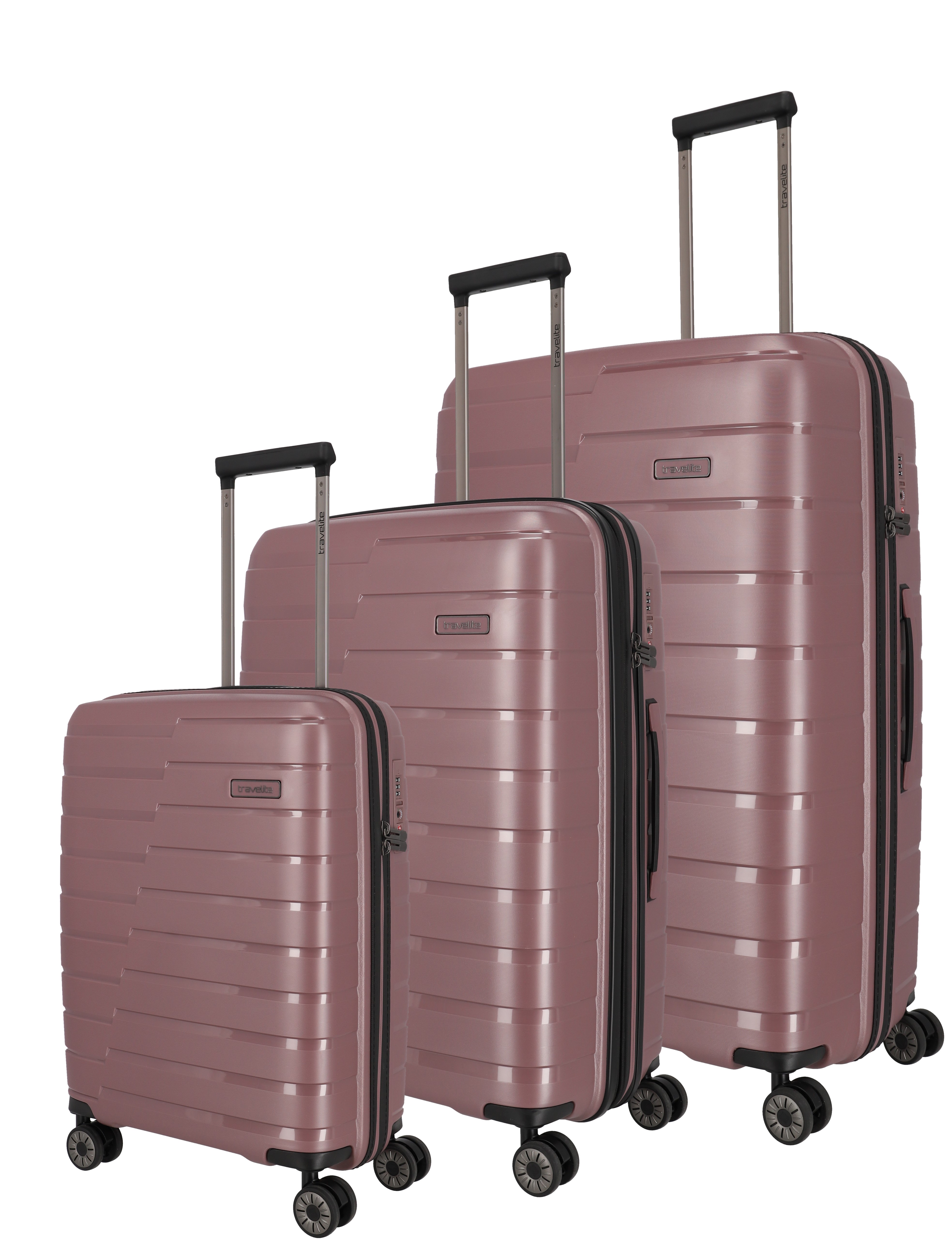 Travelite Koffer Air Base 4 Rollen Trolley Set 3-teilig Flieder