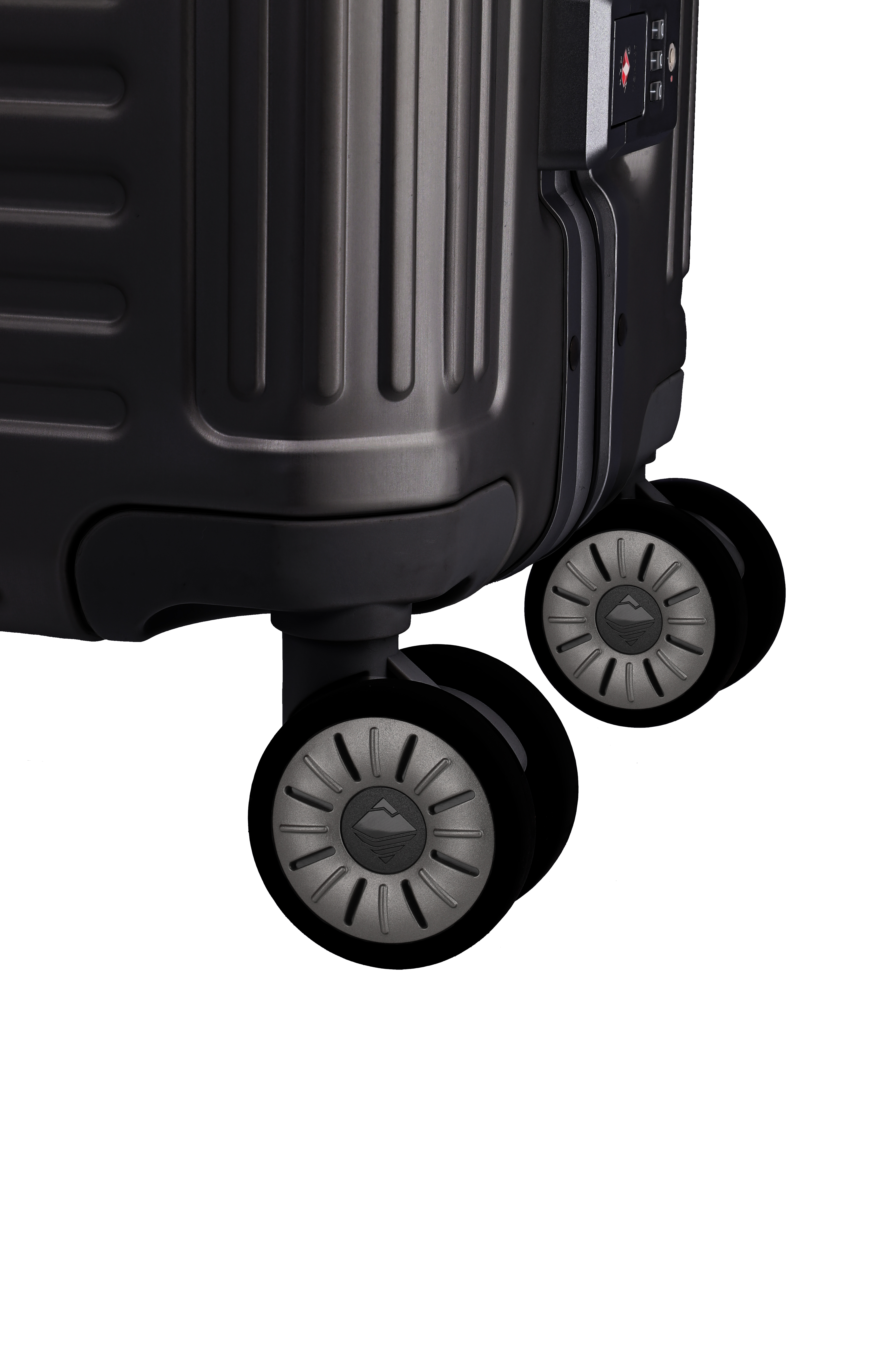 Travelite Aluminium Trolley Next L 77 cm mit 4 Rollen Schwarz