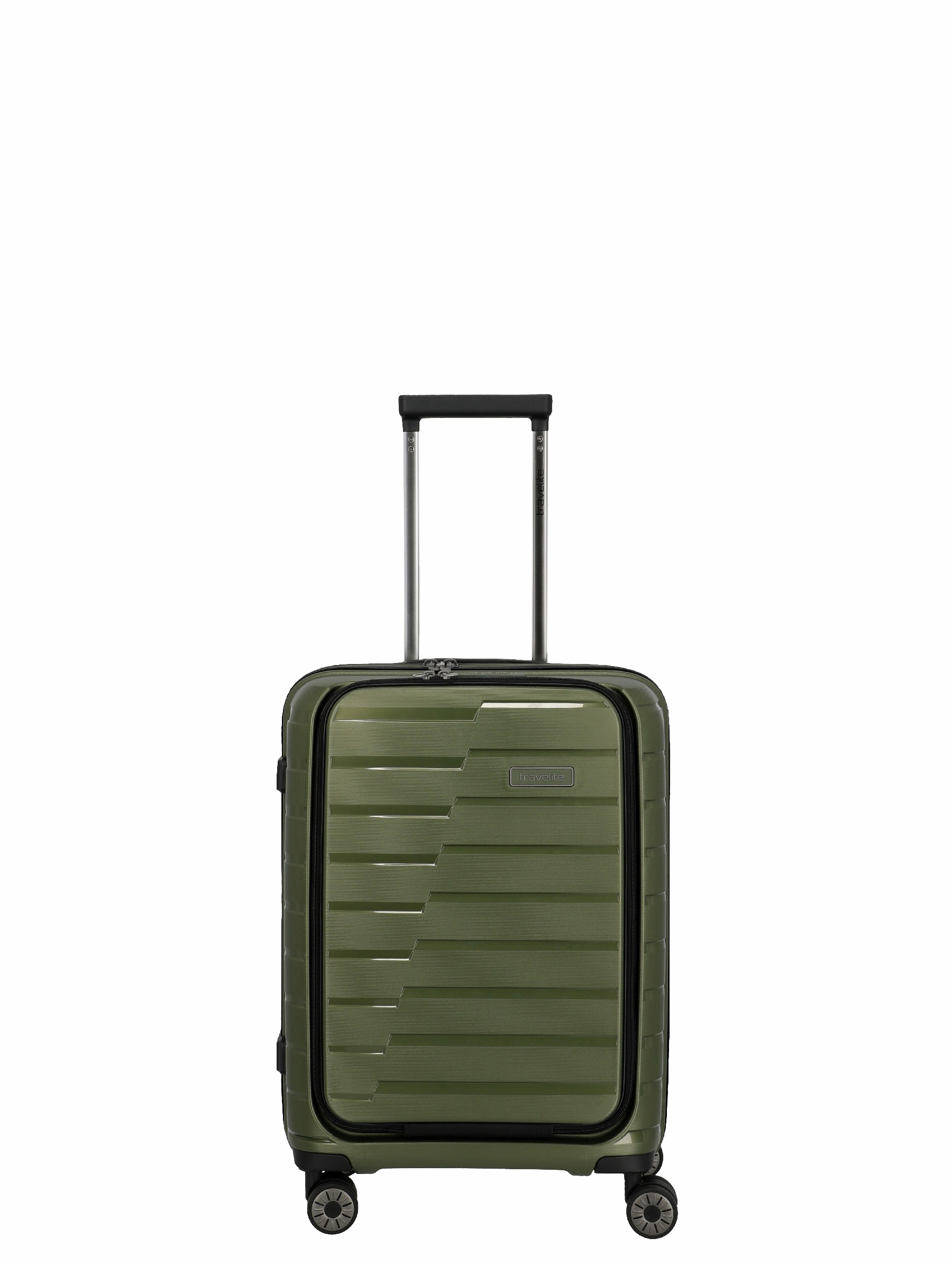 Travelite Koffer Air Base Vortasche 4 Rollen Trolley 55 cm S+ Olive