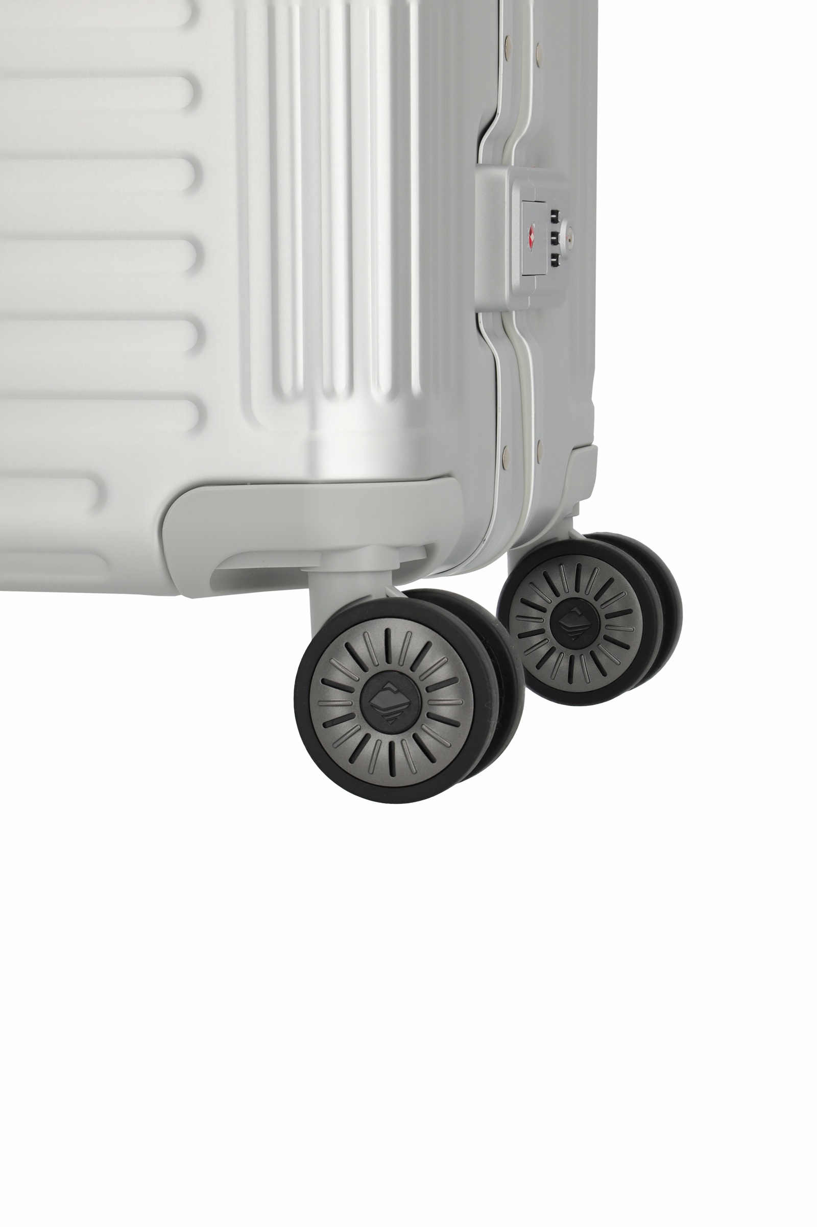 Travelite Aluminium Trolley Next 2.0 L 77 cm mit 4 Rollen Silber