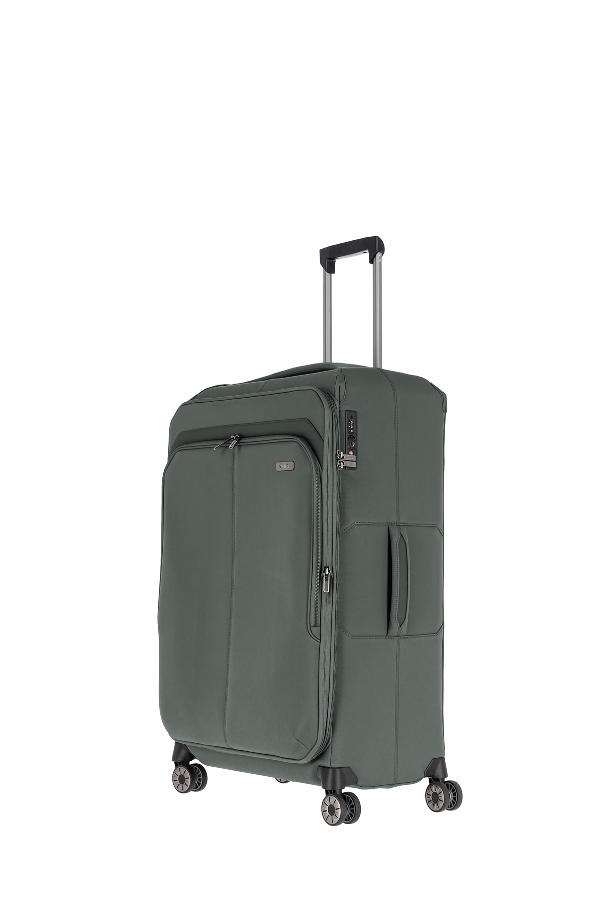 Travelite Priima Trolley Gr. L 79 cm mit 4 Rollen aus Nylon + recyceltem Polyester Oliv