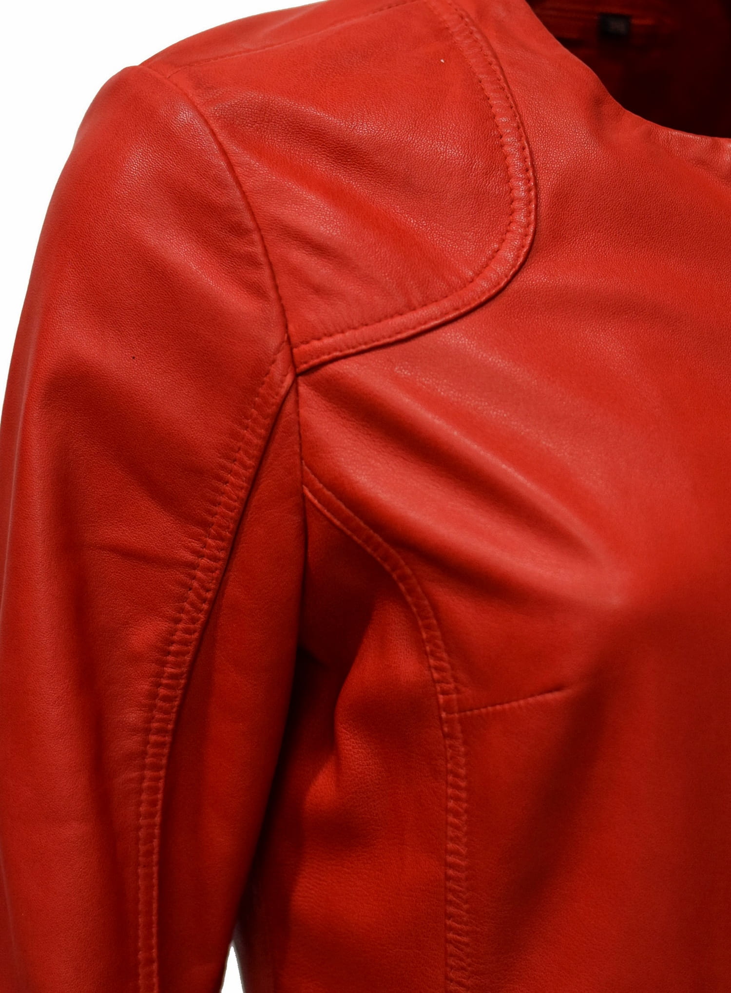 Damen Lederjacke "BINI" in washed Rot