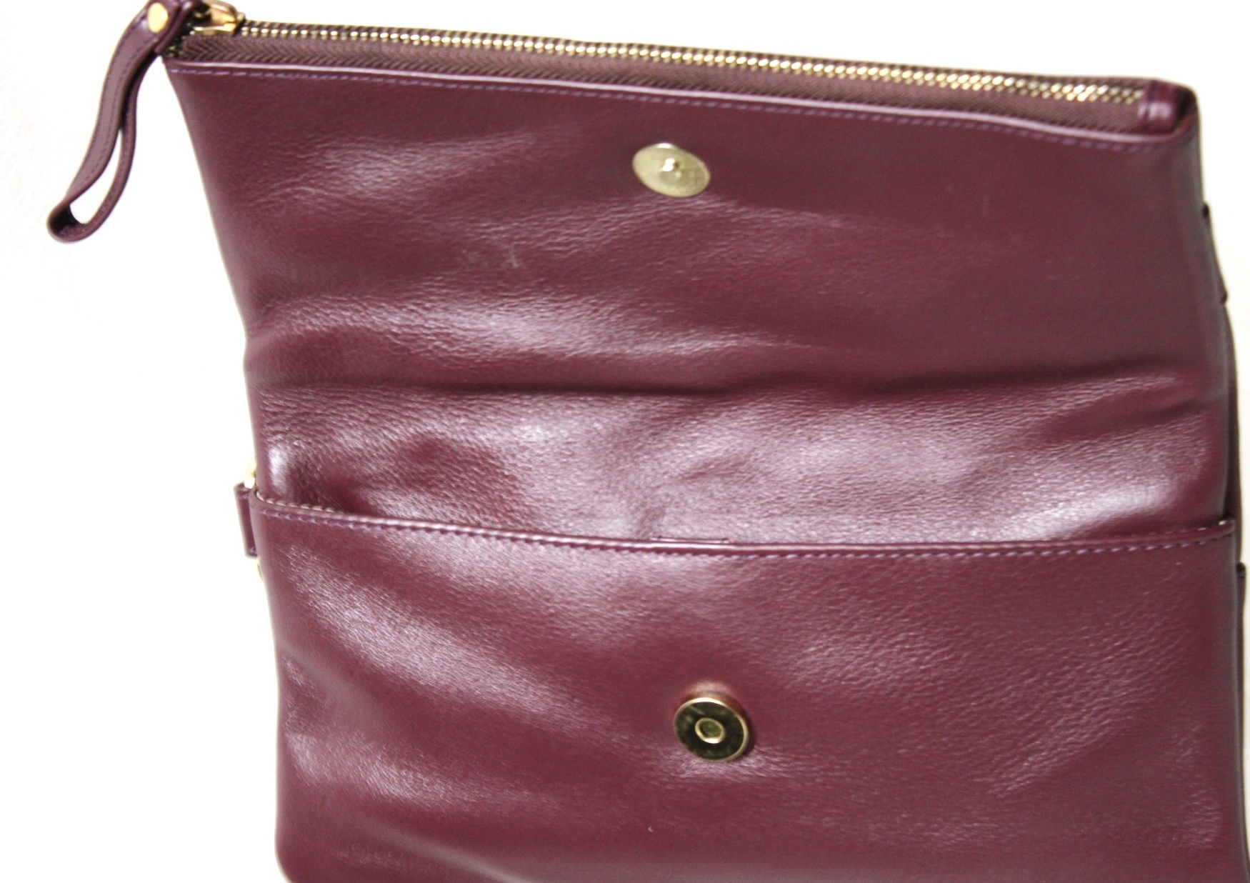 Masquenada Clutch aus Kalbsleder in Bordo