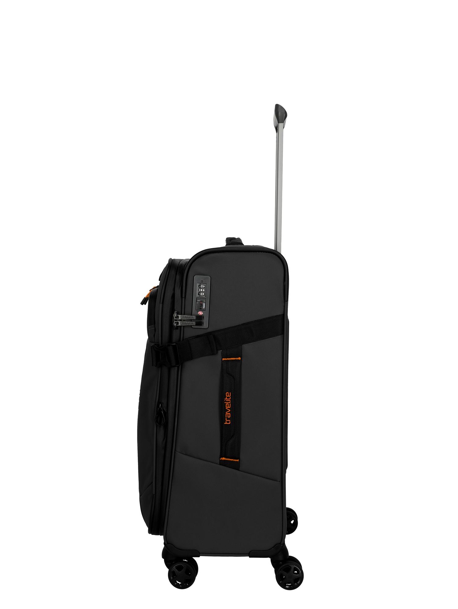 Travelite Trolley Briize M 67 cm 4 Rollen Schwarz