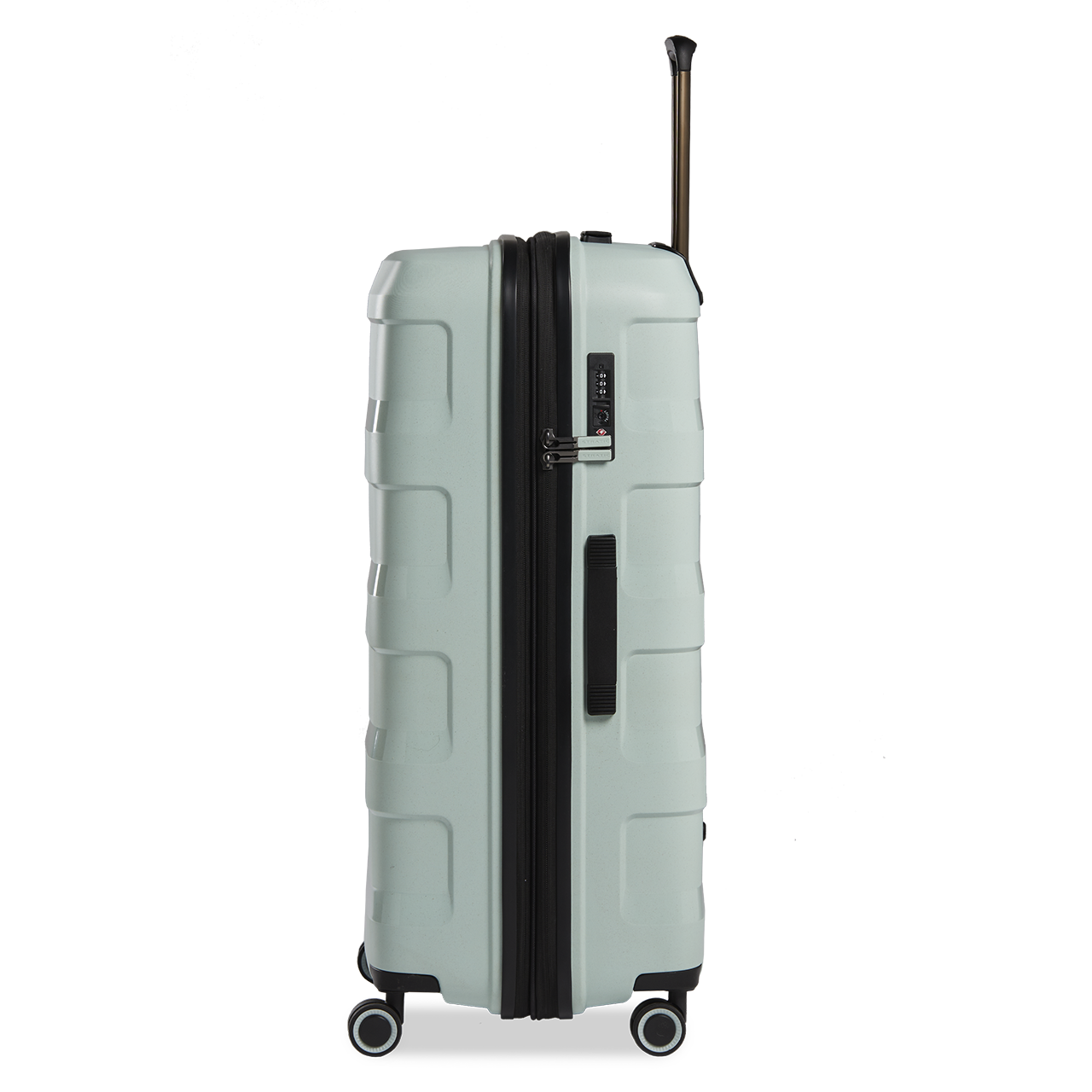 Stratic Straw Plus Trolley L 76 cm mit 4 Rollen aus Bio Kunststoff Mint