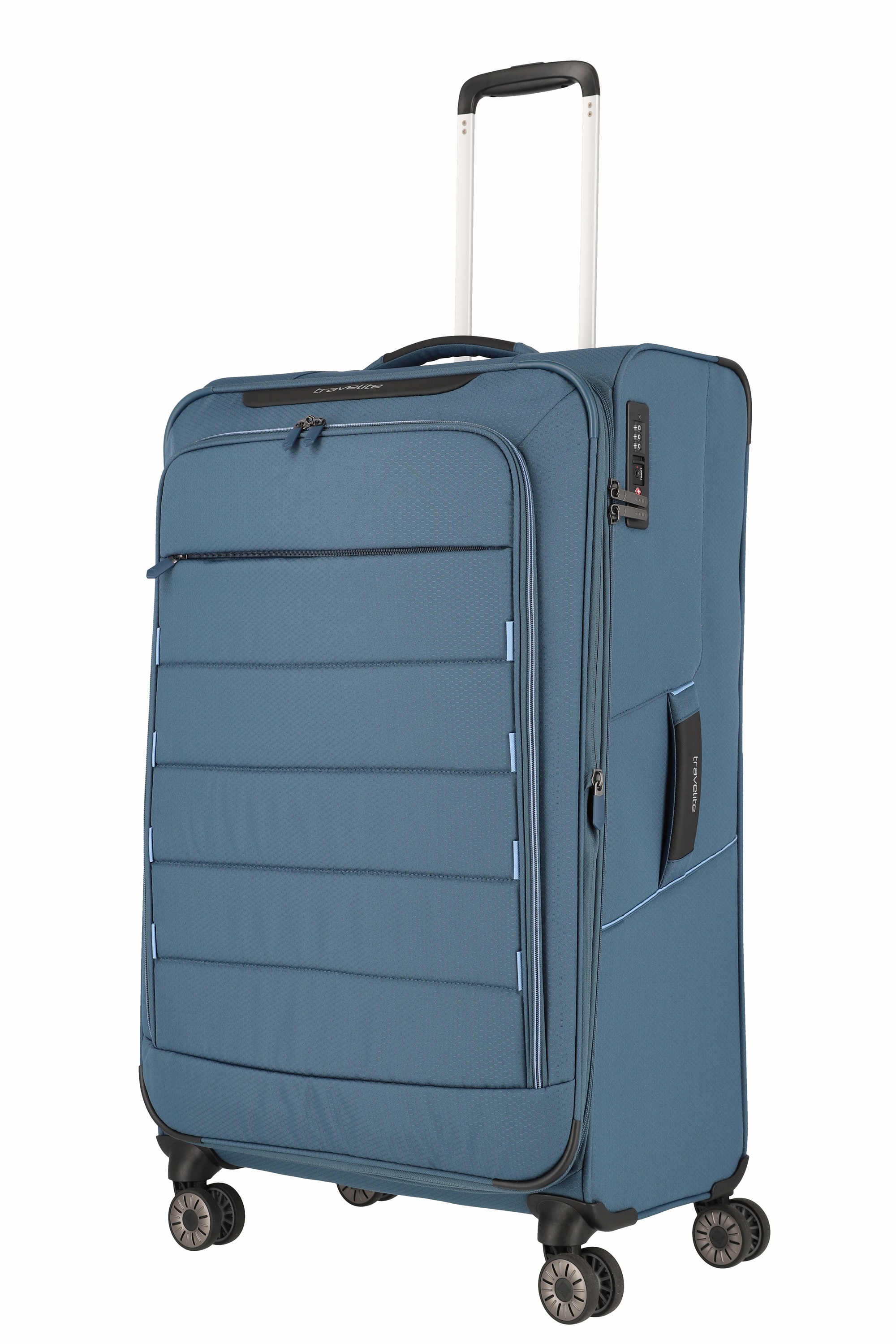 Travelite Trolley SKAII L 78 cm mit 4 Rollen Panoramablau