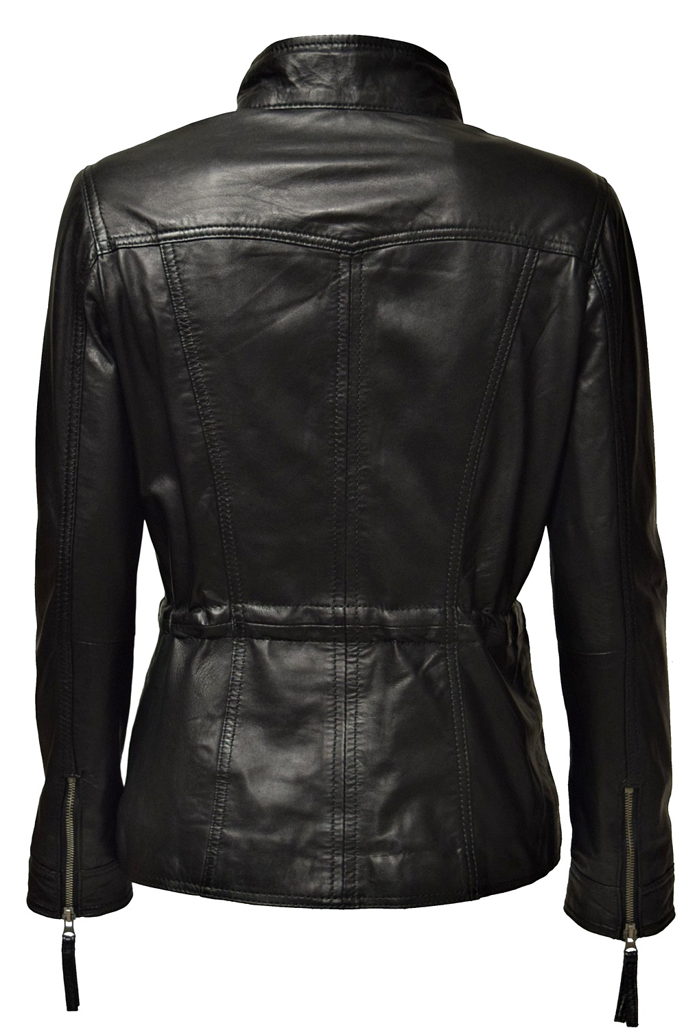 Damen Lederjacke Lana in Schwarz