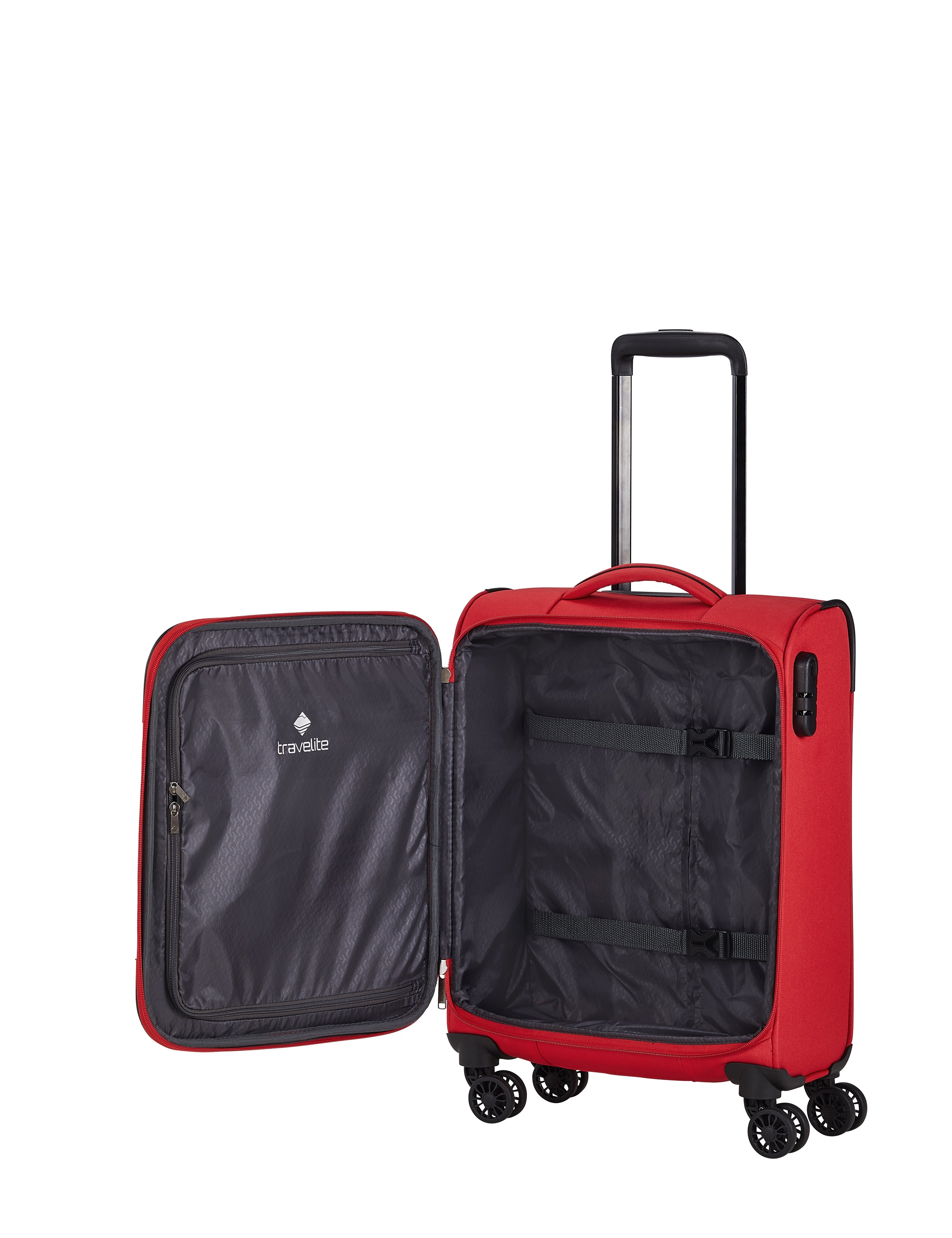 Travelite Trolley Chios S 55 cm mit 4 Rollen Rot