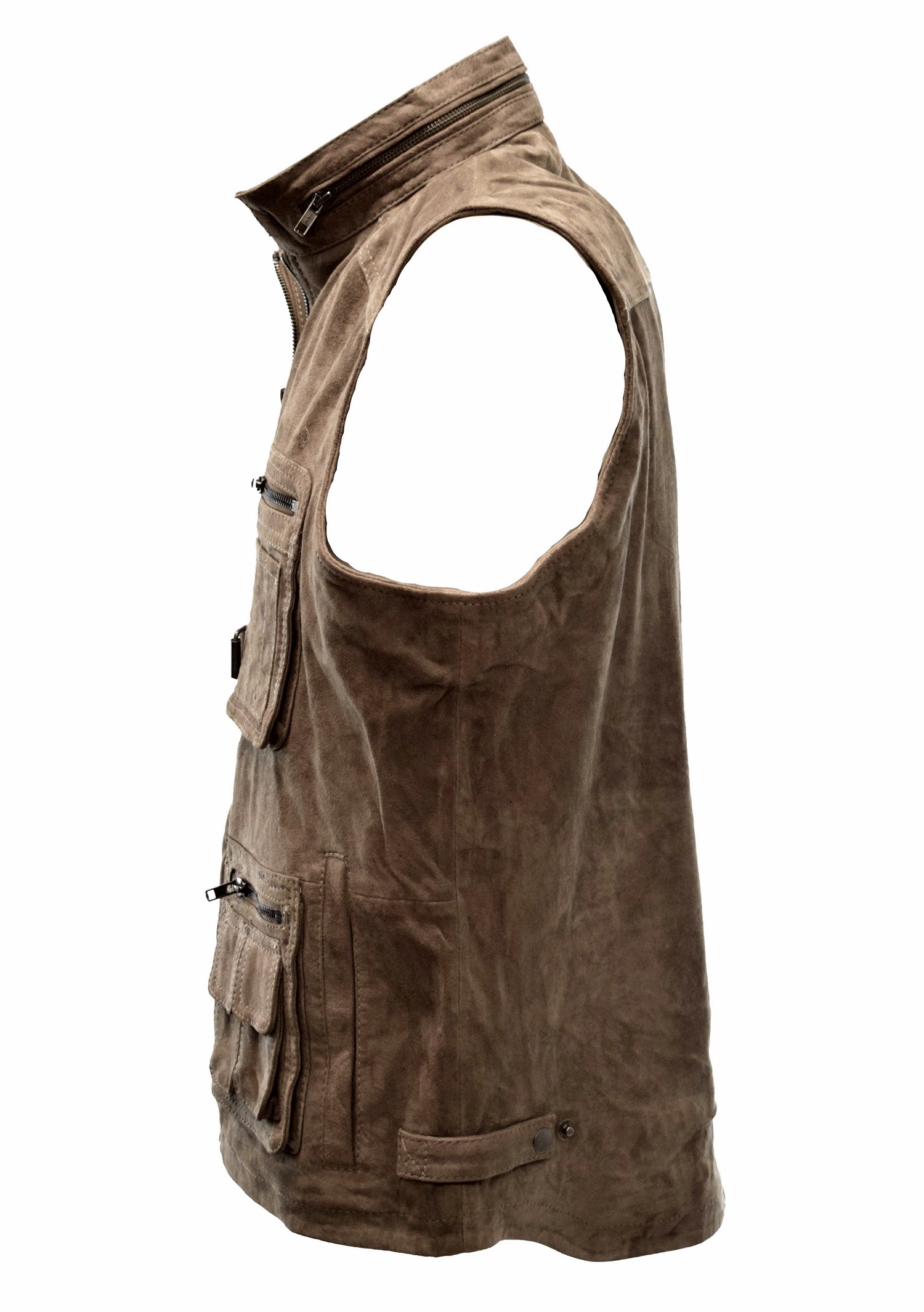 Herren Outdoor Lederweste Julius in Schlamm