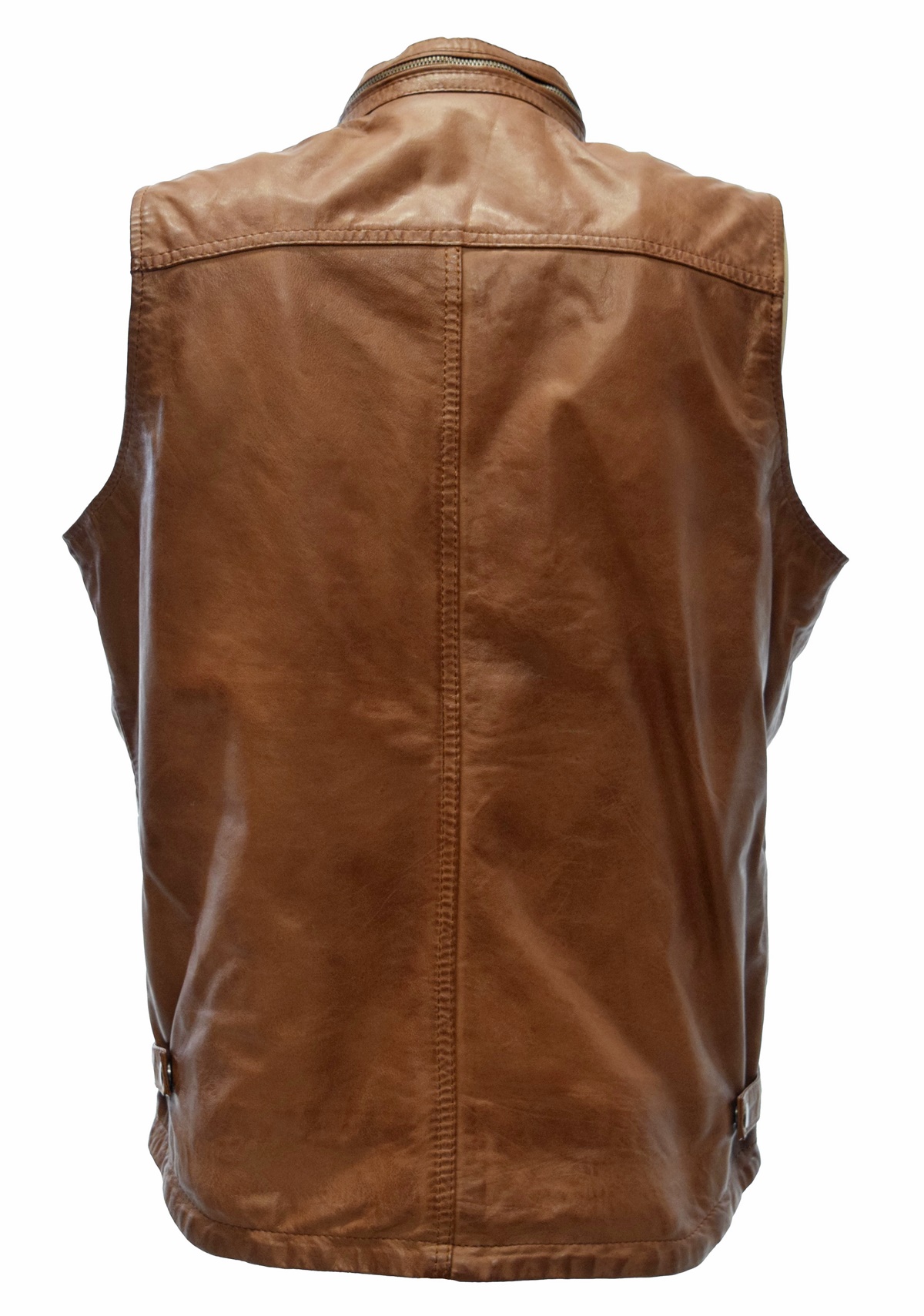 Herren Outdoor Lederweste Julius in Cognac