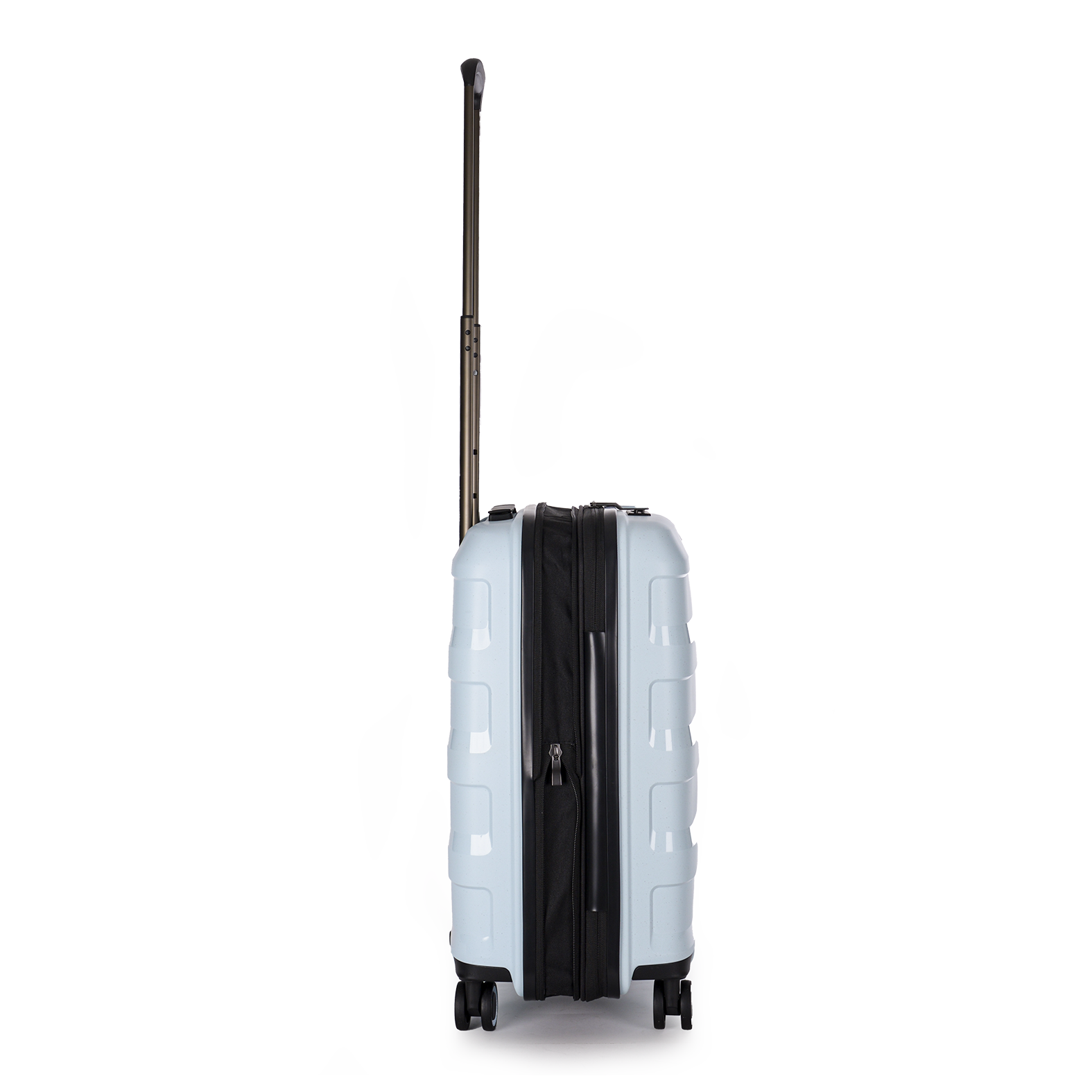 Stratic Straw Plus Trolley S 55 cm mit 4 Rollen aus Bio Kunststoff Pastellblau