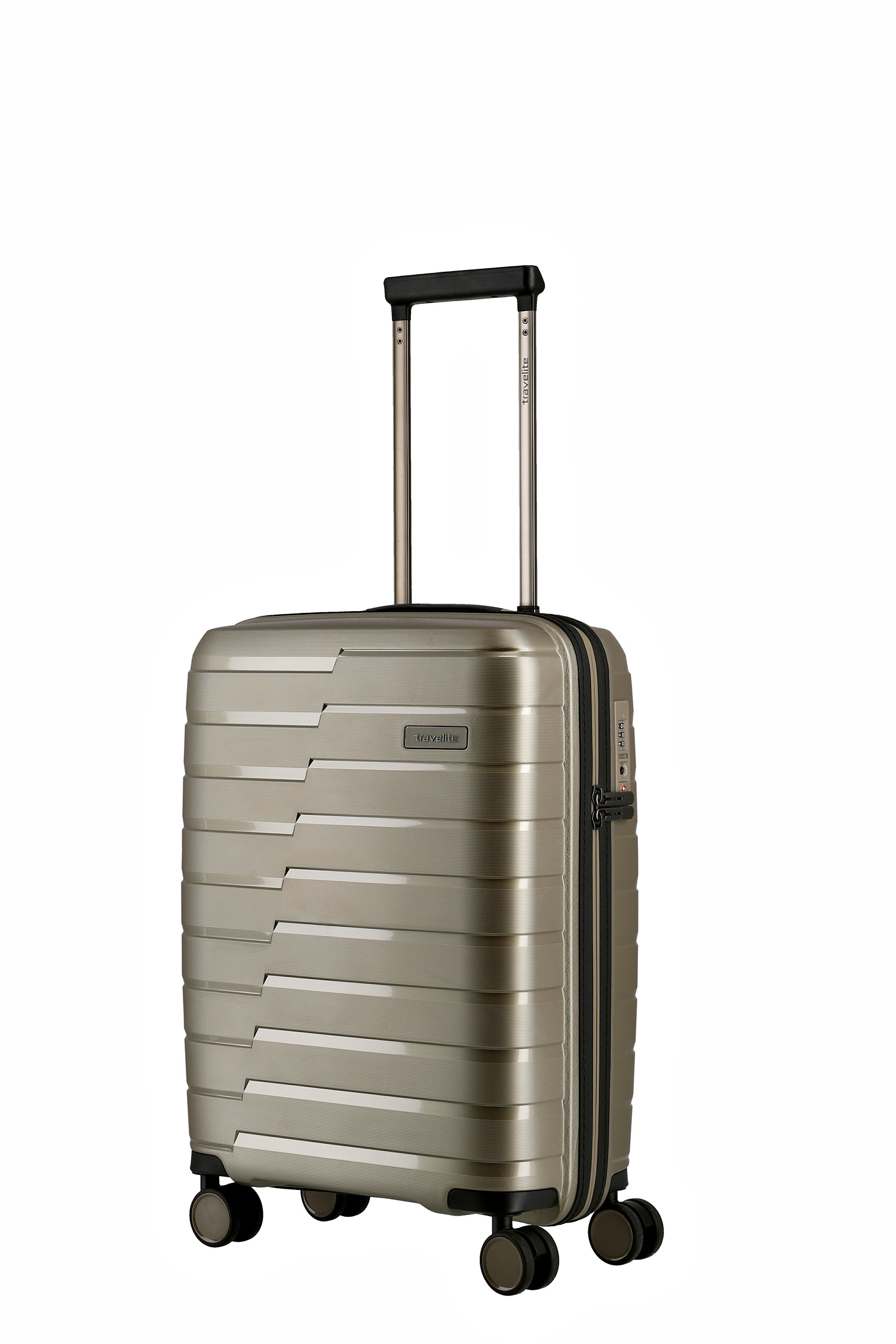 Travelite Koffer Air Base 4 Rollen Trolley S 55 cm Champagner