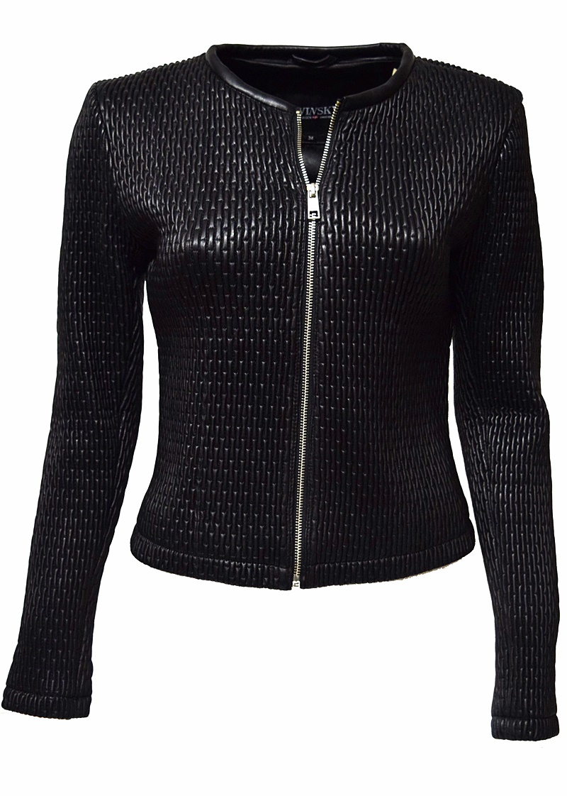 Damen Lederjacke Chiara II in Schwarz