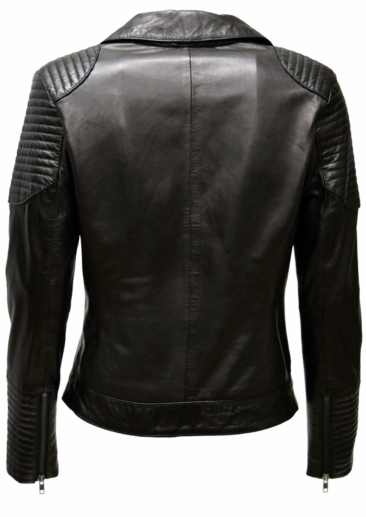 Damen Biker Lederjacke Lola in Schwarz