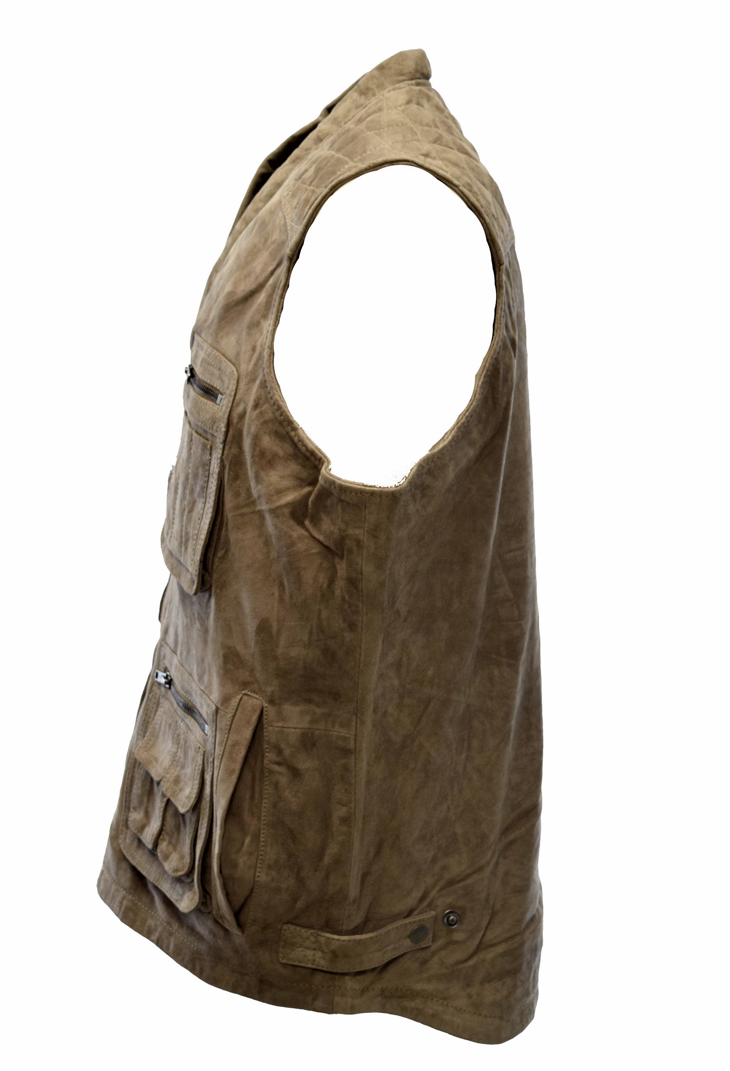 Herren Outdoor Lederweste Nilo in Schlamm