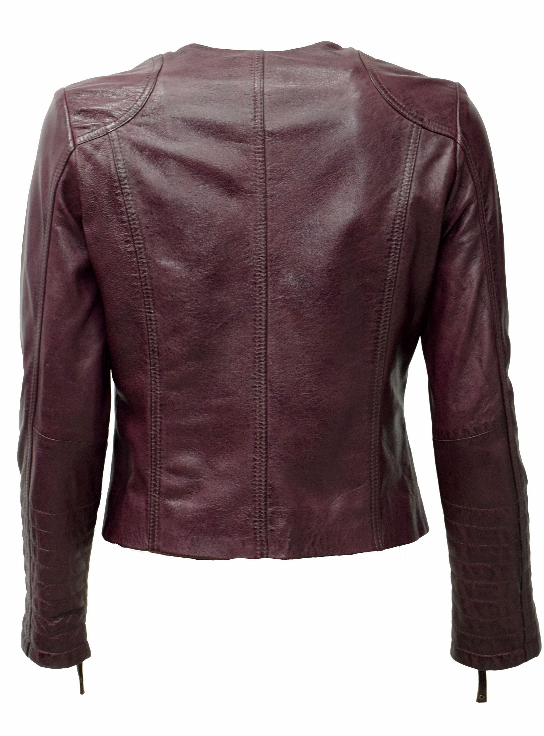 Damen Lederjacke "BINI" in washed Burgund