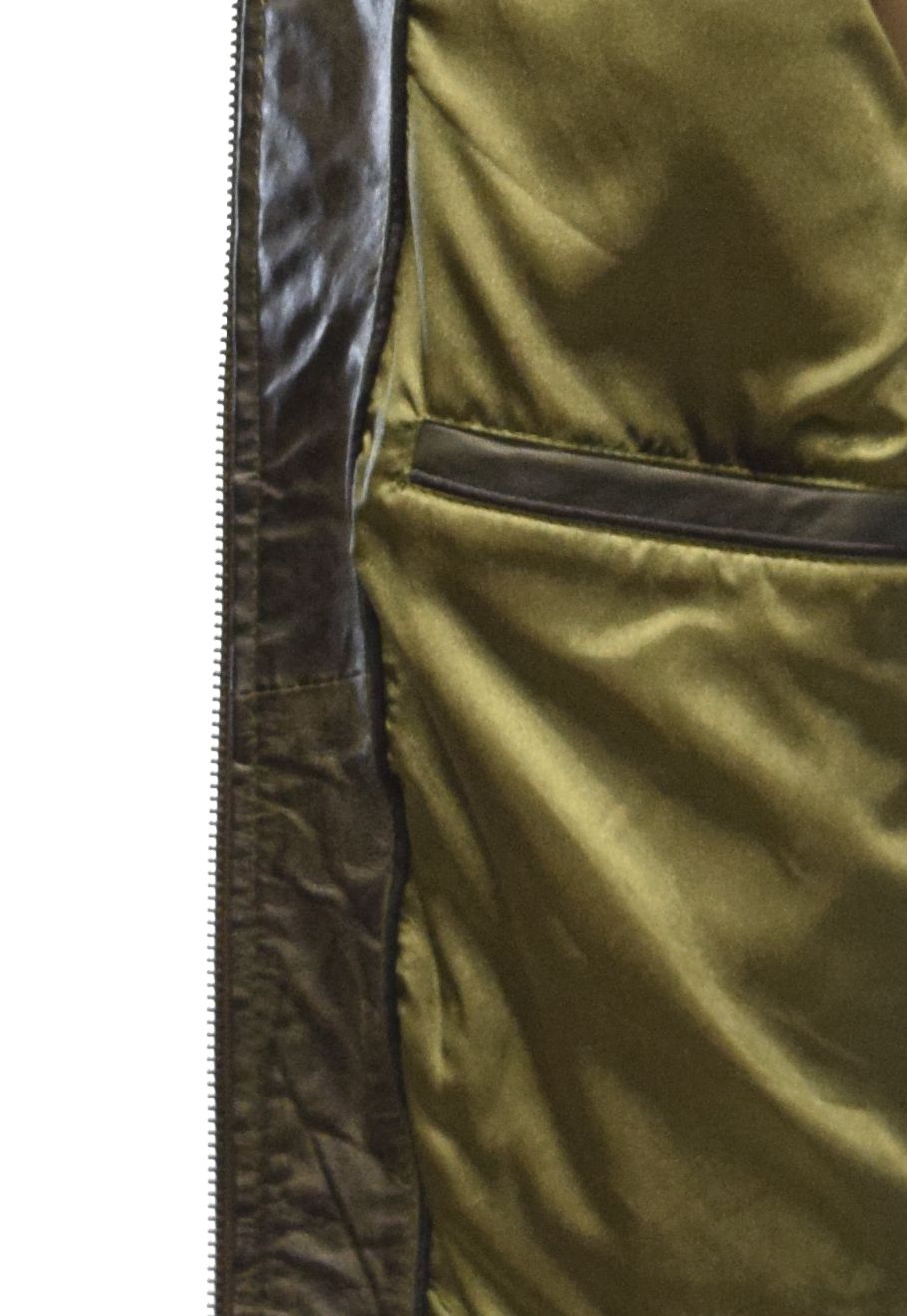 Herren Lederjacke Berny washed Dunkelgrün