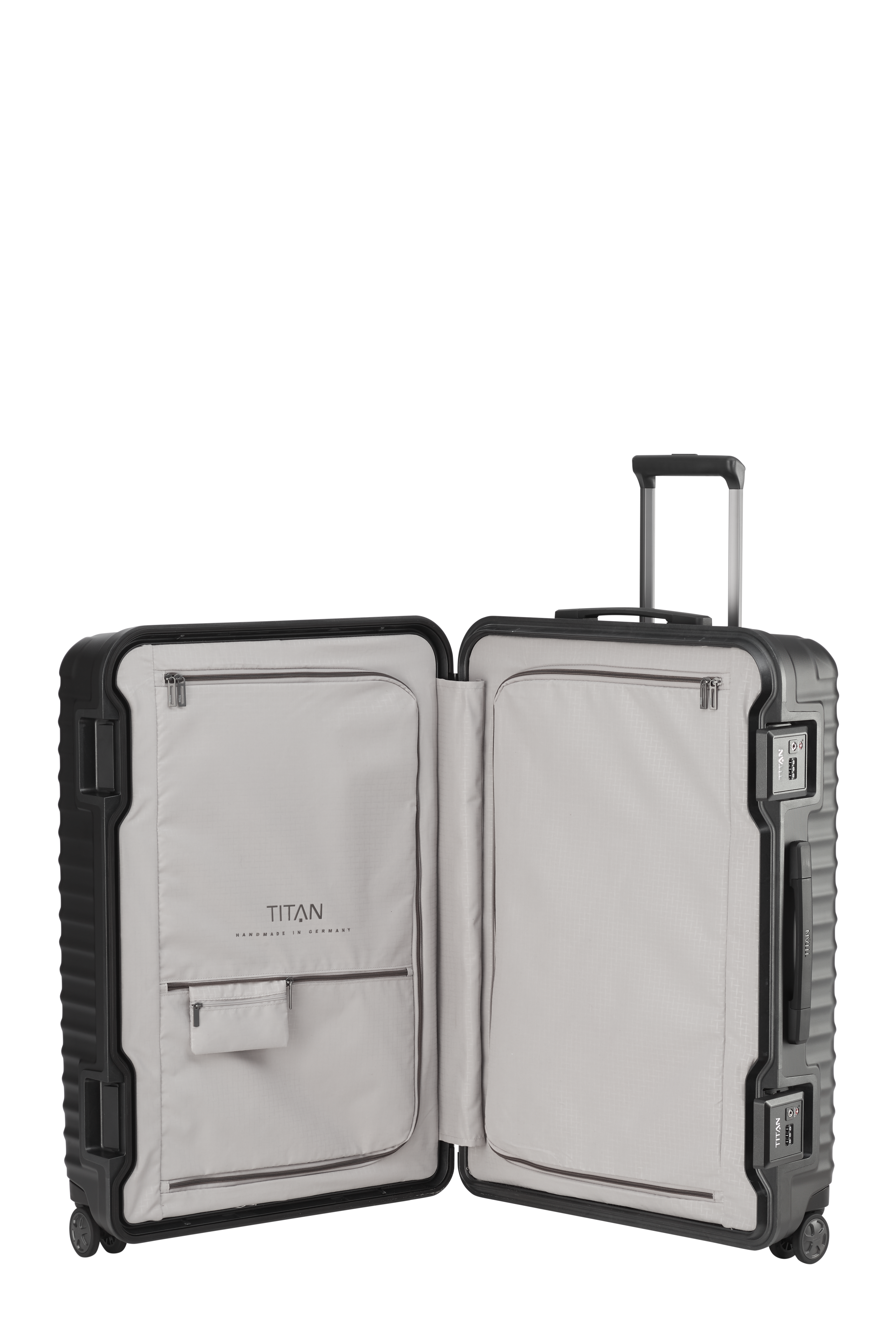 TITAN Trolley LITRON FRAME L 75 mit 4 Rollen Schwarz