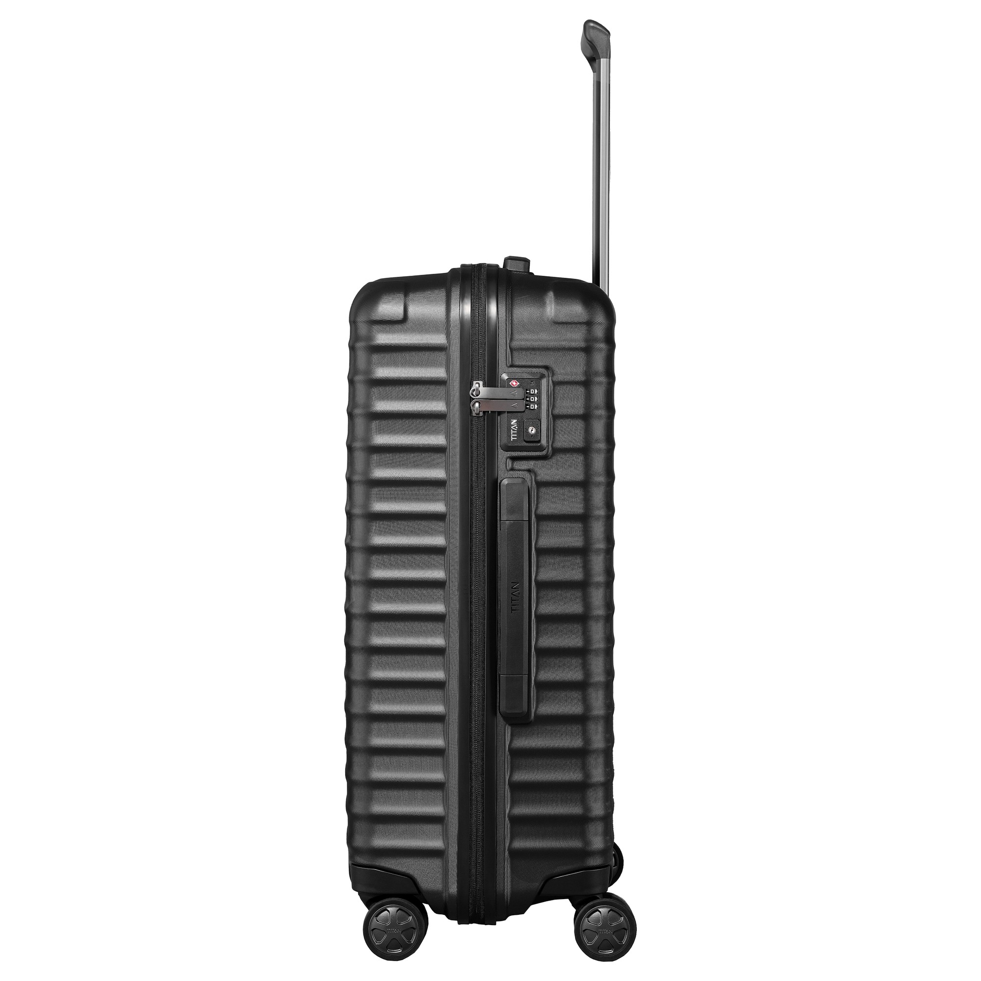 TITAN Trolley LITRON M 69 cm mit 4 Rollen Schwarz