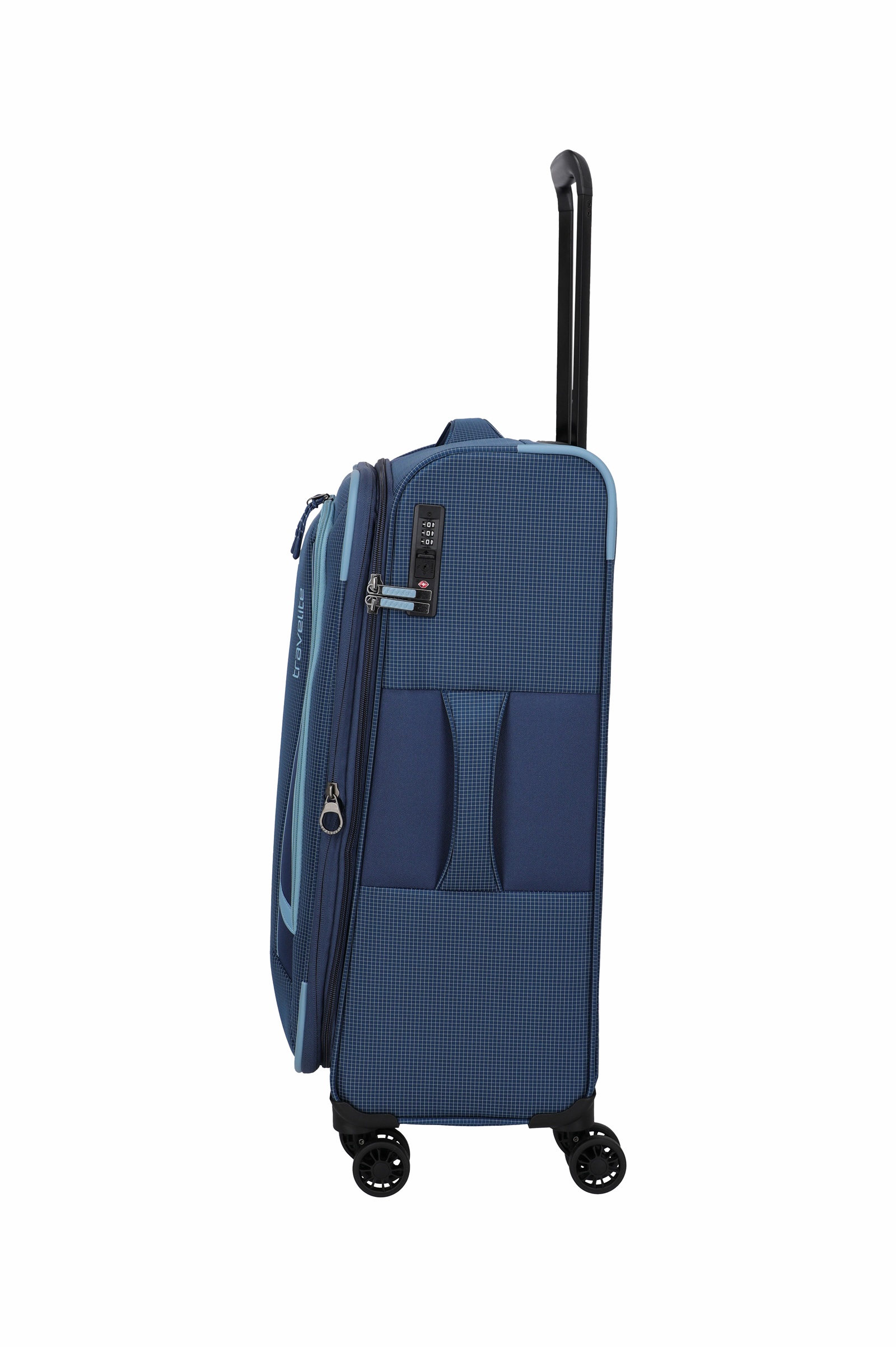 Travelite Trolley Corsiica M 67 cm mit 4 Rollen Blau