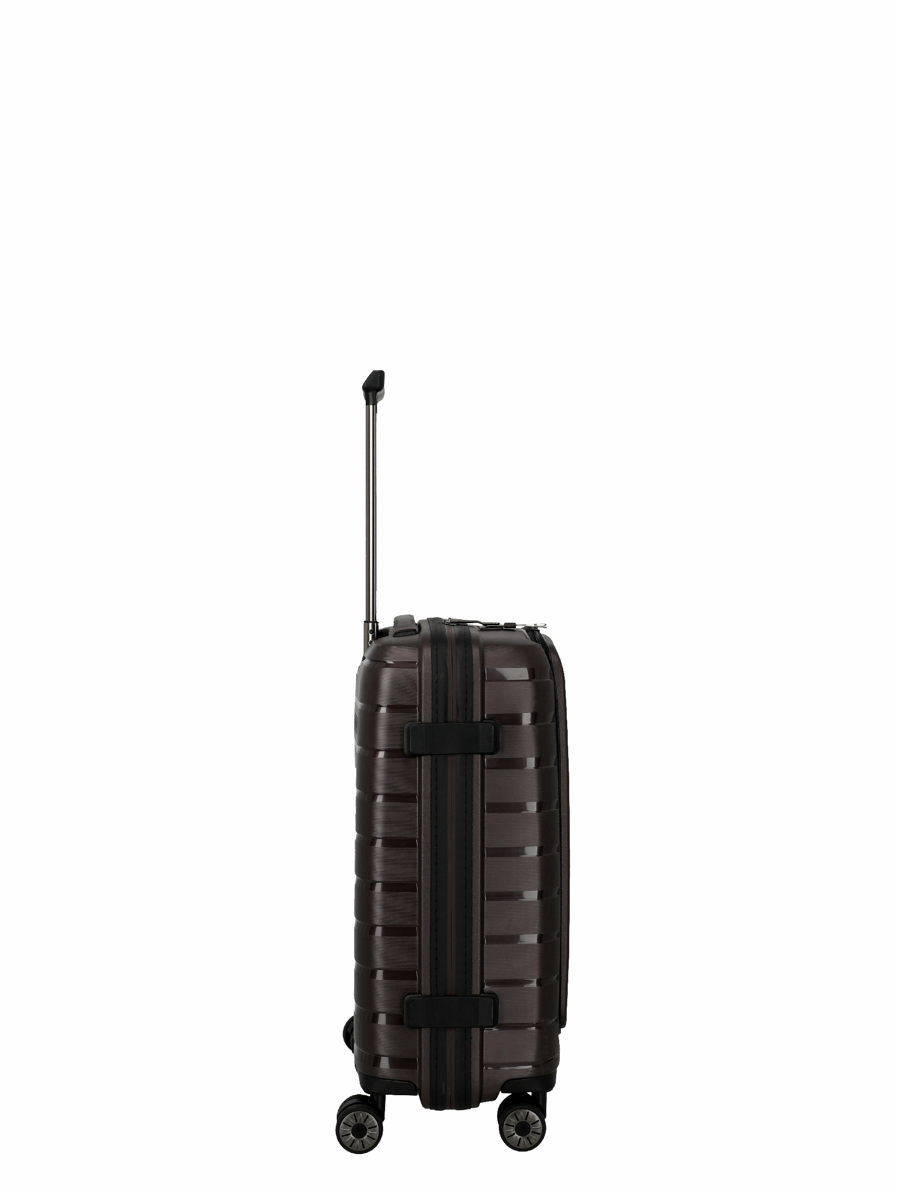 Travelite Koffer Air Base Vortasche 4 Rollen Trolley 55 cm S+ Coffee