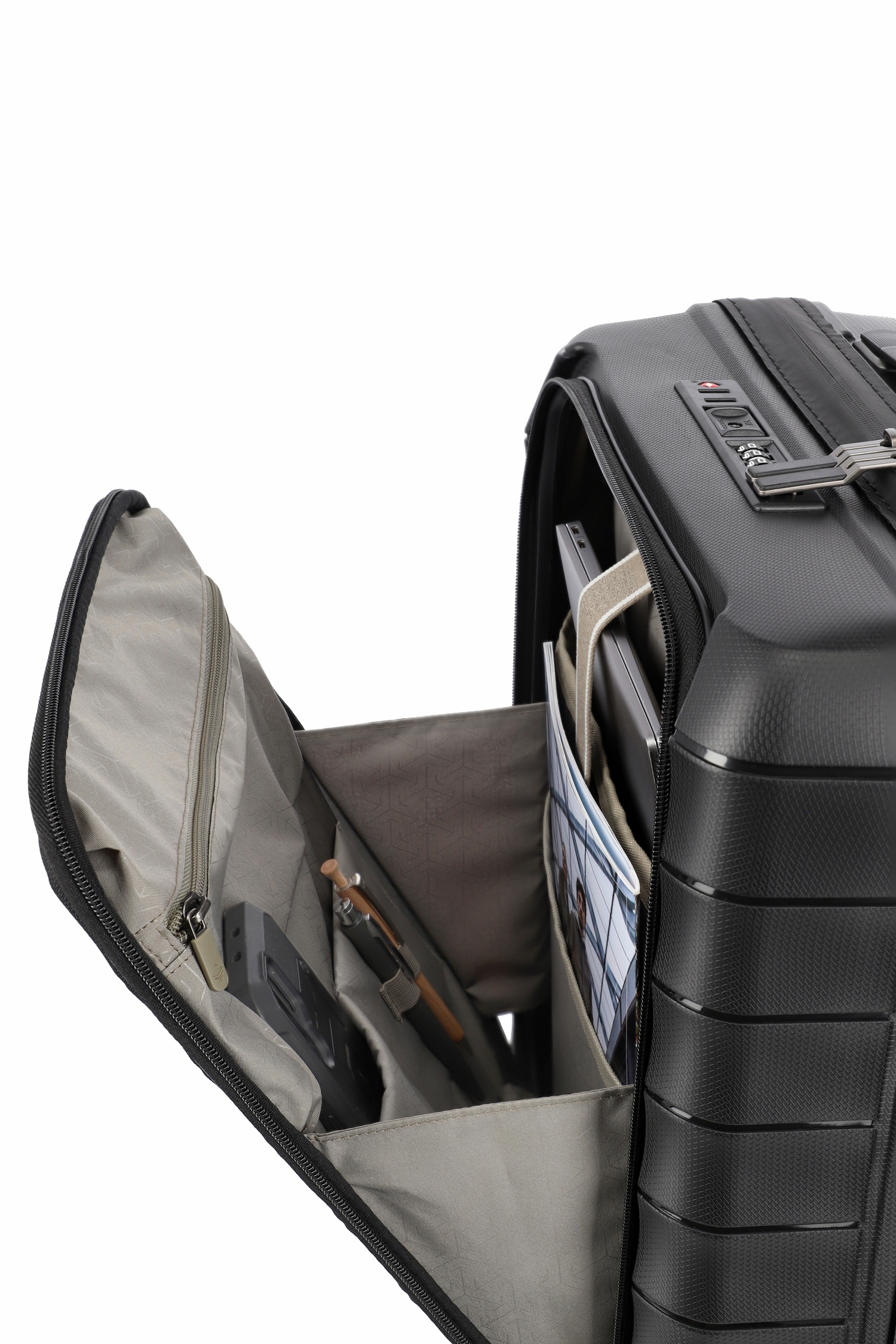 Travelite Koffer Mooby 4 Rollen Trolley S 55 cm mit Vortasche Schwarz