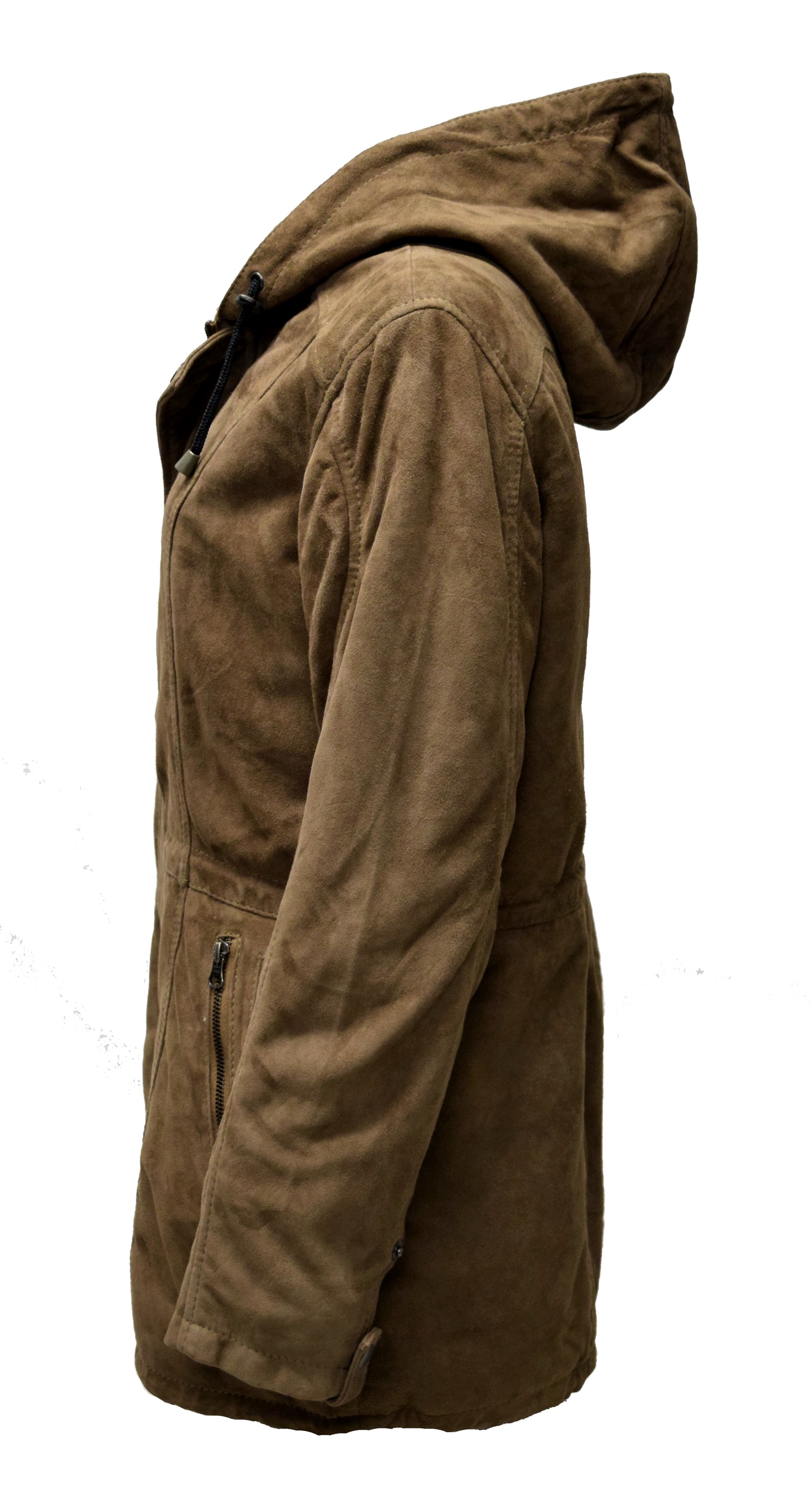 Damen Ziegenvelour Lederjacke Josefine in Schlamm