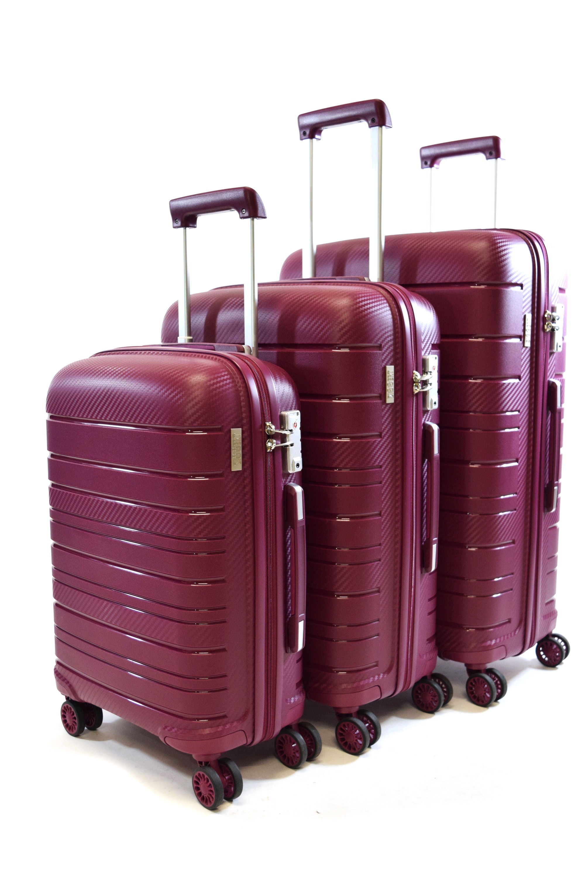 Zimmert Trolley 3tlg. Set Scroll-Light S+M+L mit 4 Rollen