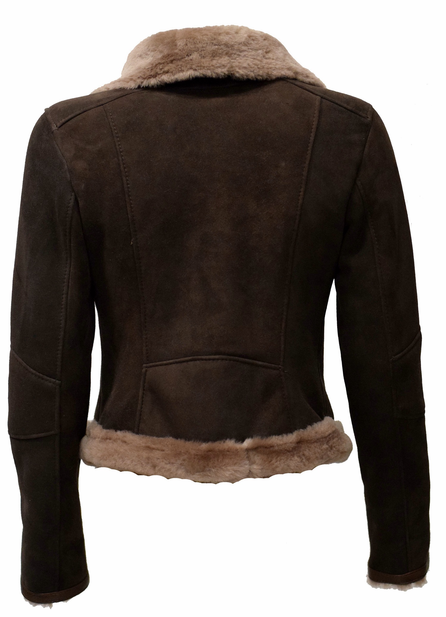Damen Lammfelljacke Elsa in Mocca Braun