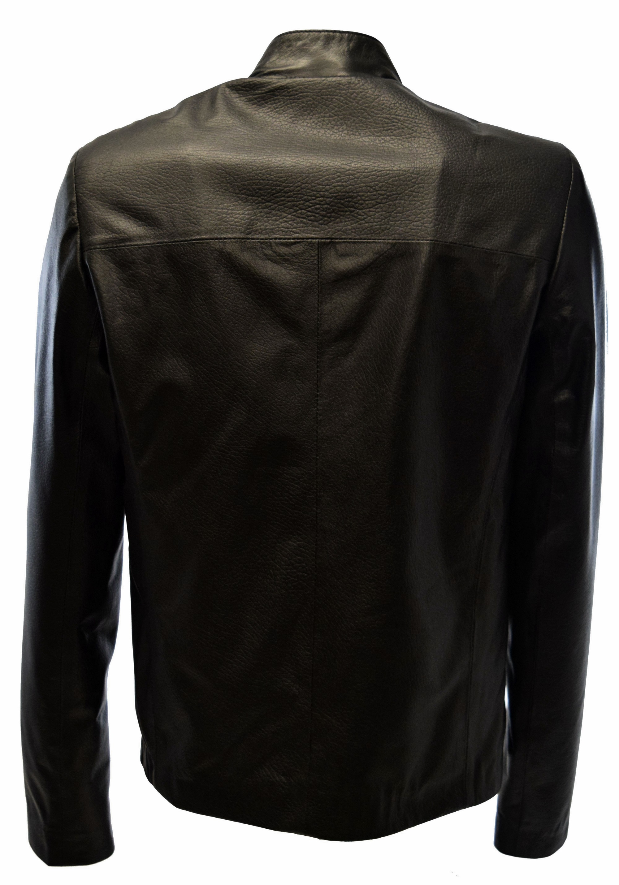 Herren Lederjacke Maik geprägtes Leder in Schwarz