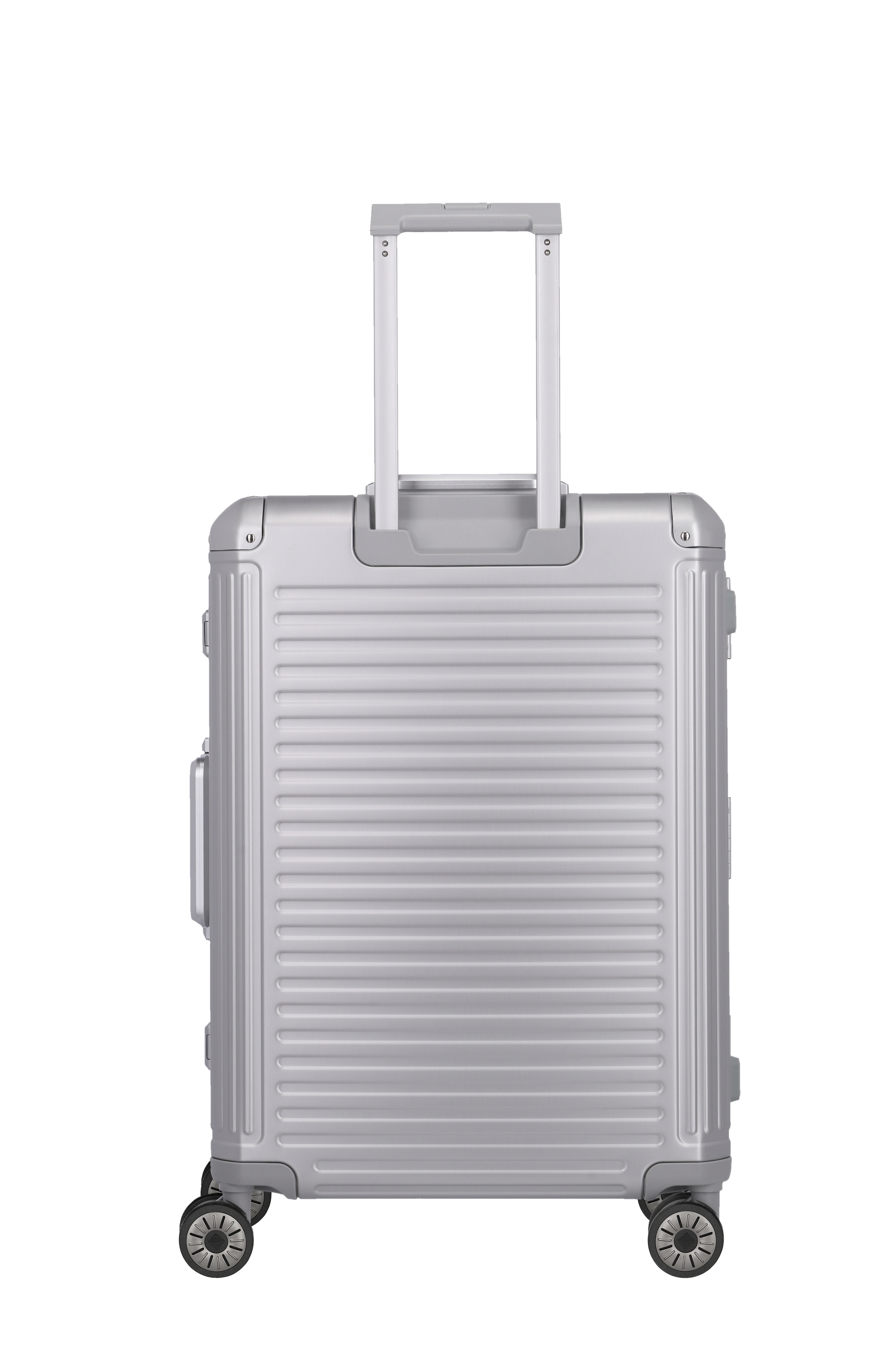 Travelite Aluminium Trolley Next M 66 cm mit 4 Rollen Silber