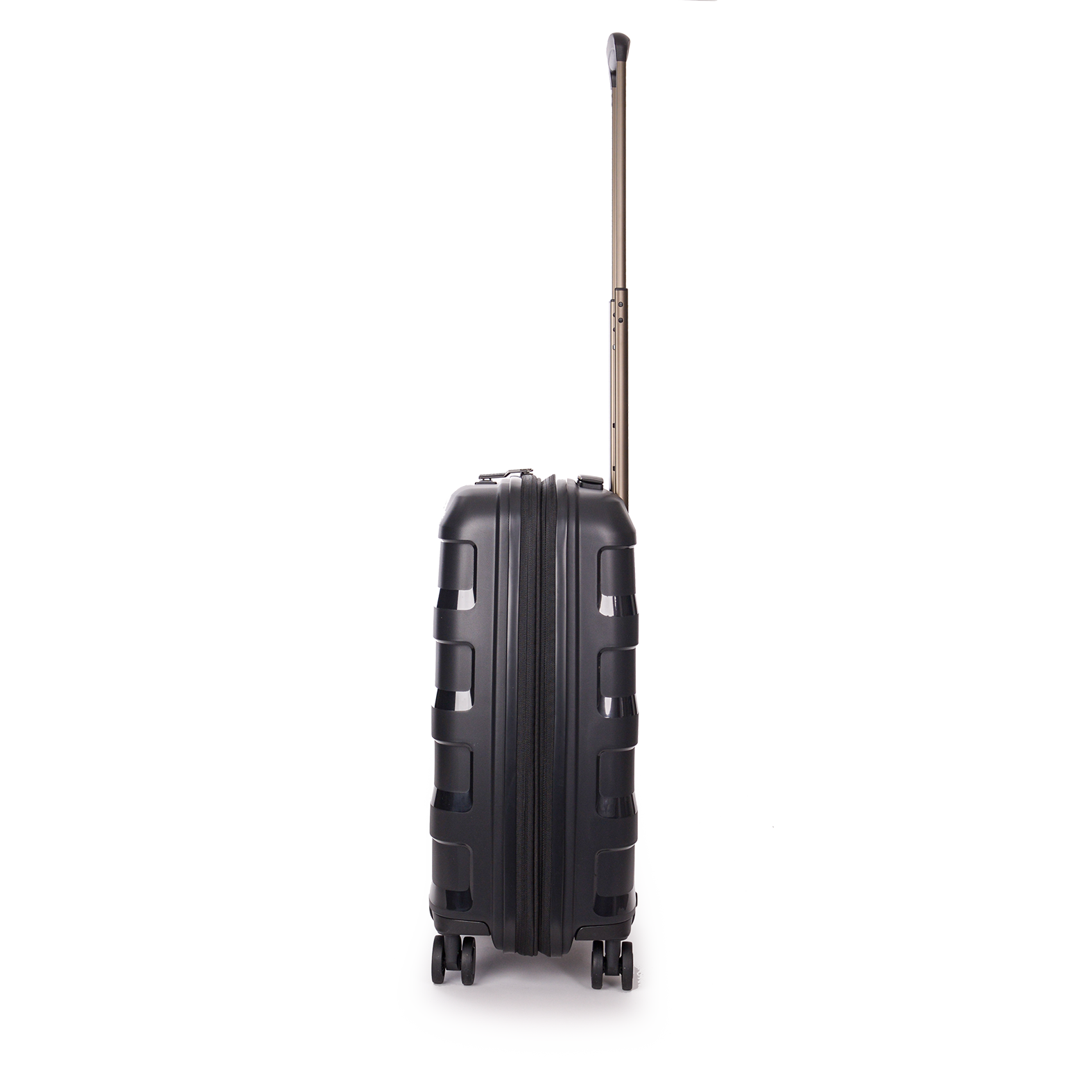 Stratic Straw Plus Trolley S 55 cm mit 4 Rollen aus Bio Kunststoff in Schwarz
