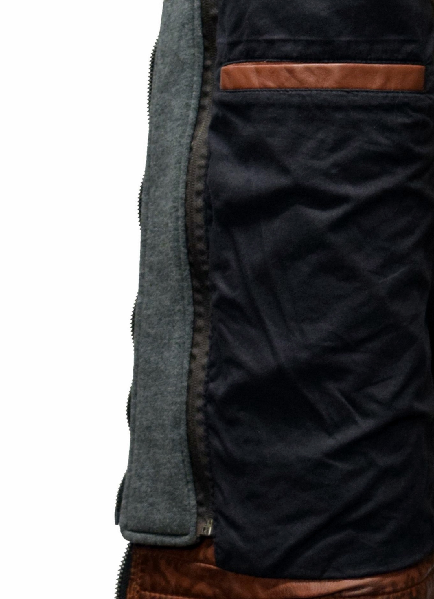 Herren Lederjacke Carlo gesteppt in washed Kastanie
