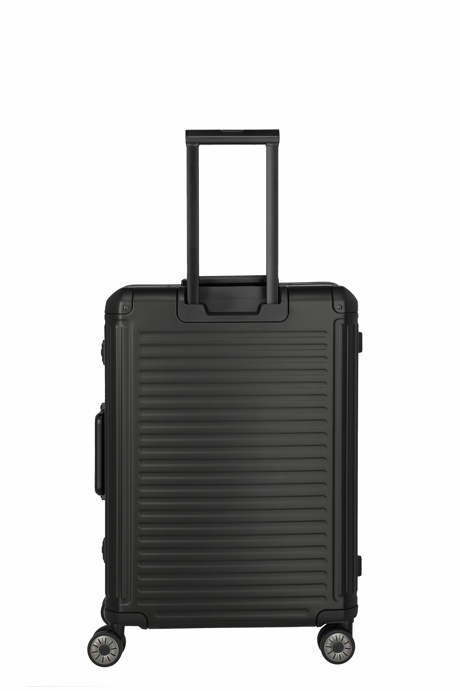 Travelite Aluminium Trolley Next 2.0 M 66 cm mit 4 Rollen Schwarz