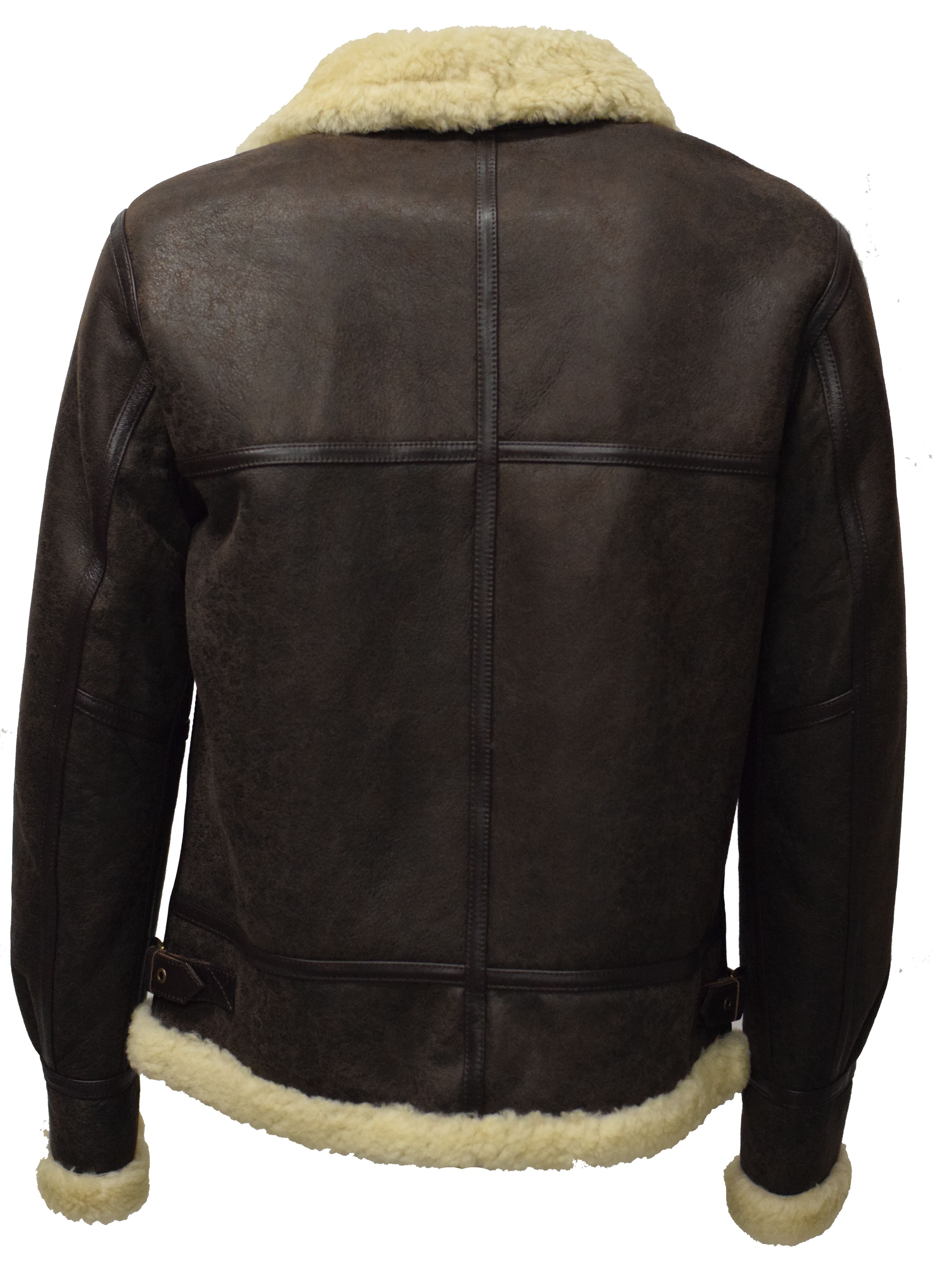 Herren Lammfelljacke Bomber Joost antik Dunkelbraun