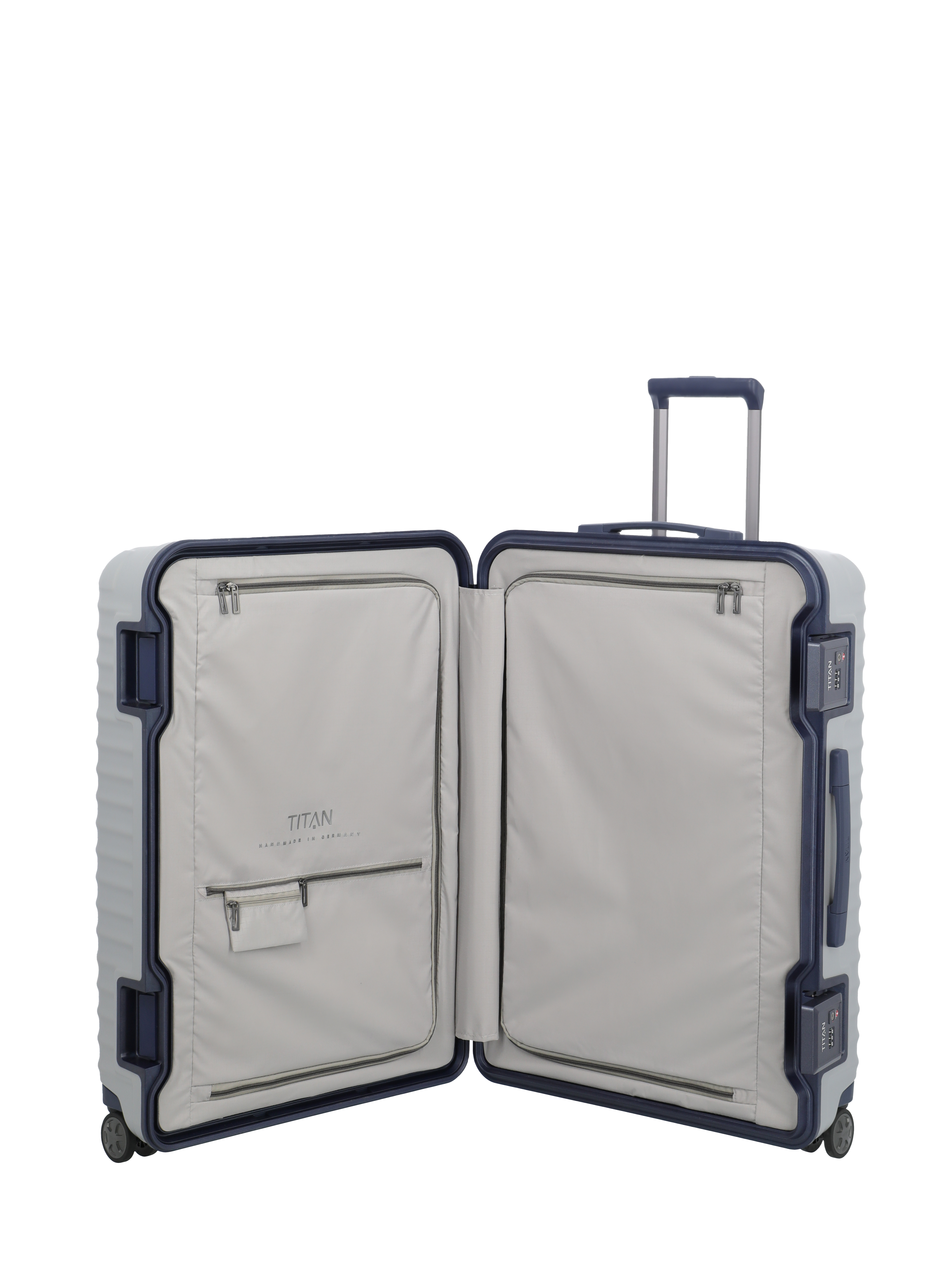 TITAN Trolley LITRON FRAME L 75 mit 4 Rollen Silber